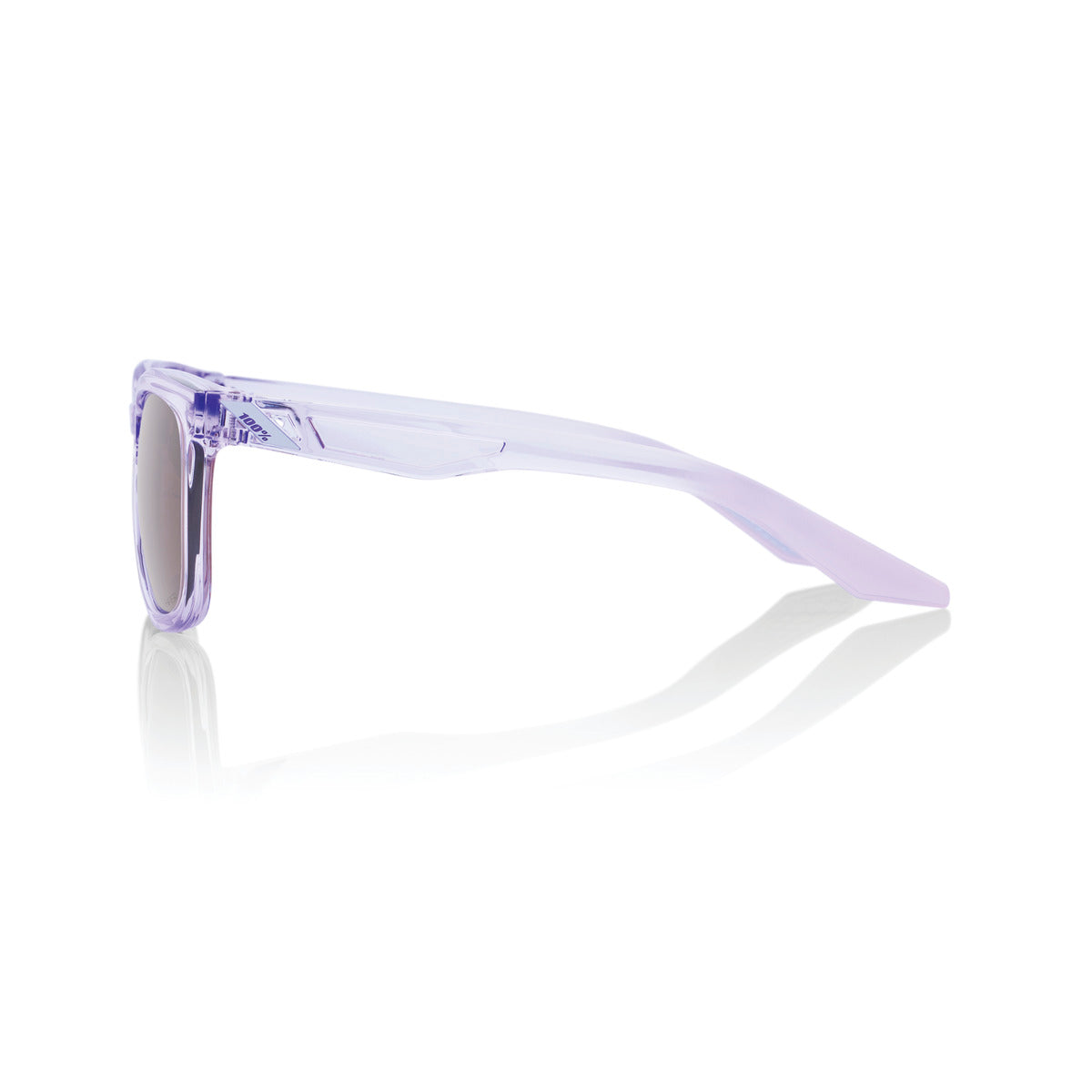 100% HUDSON Sonnenbrille - Polished Crystal Haze Mit Black Mirror Lens