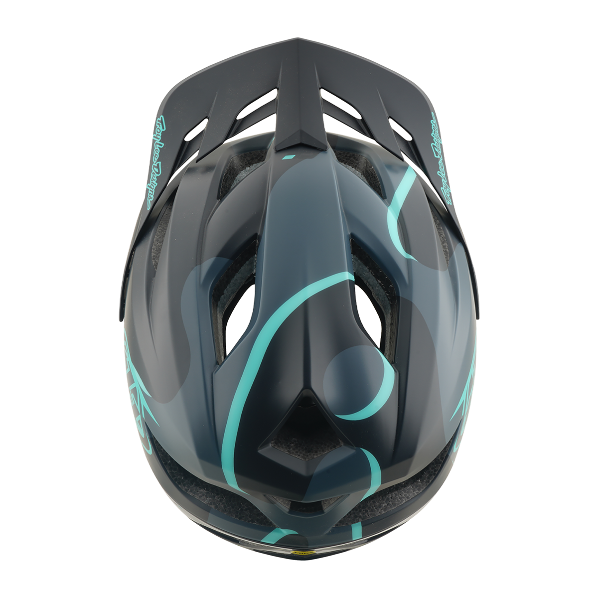 Casco MTB Troy Lee Designs Flowline SE Badge Carbon / Real Teal