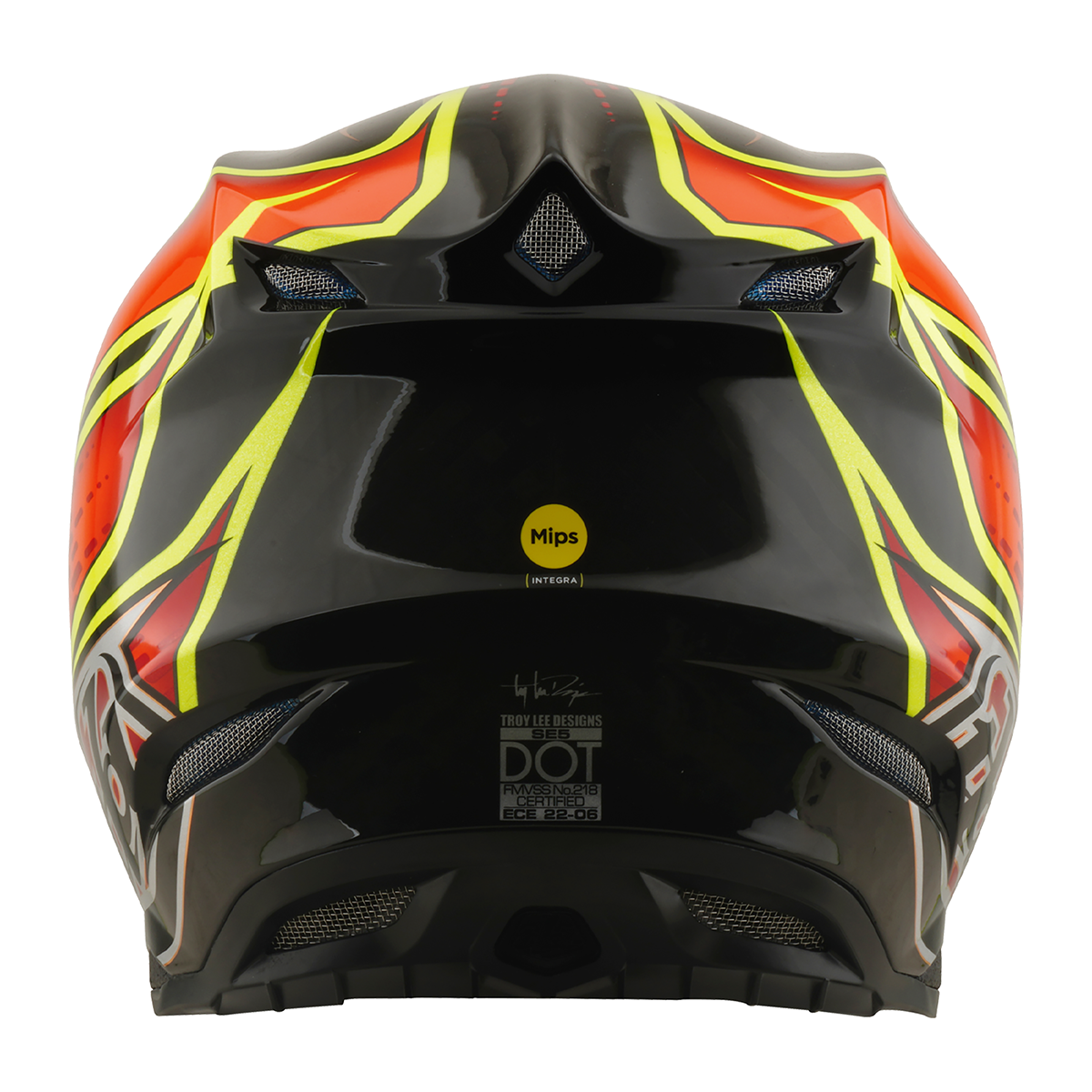 Casco Moto Troy Lee Designs SE5 ECE de Carbón Wings Red
