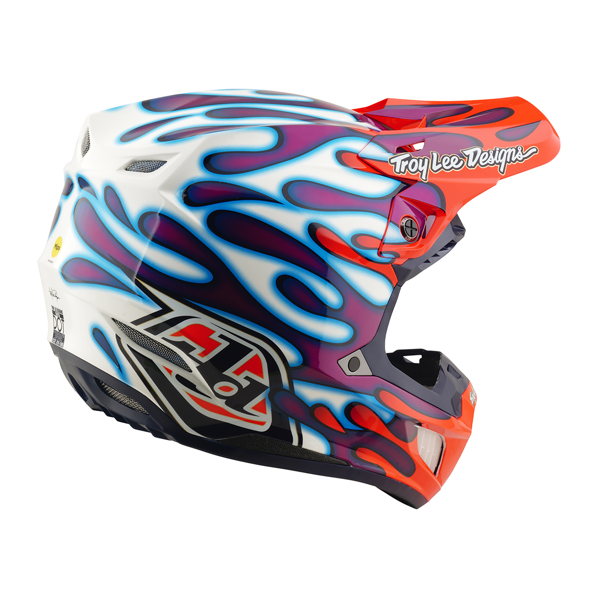 Casco Moto Troy Lee Designs Se5 Ece Composite Overspray Violet / White