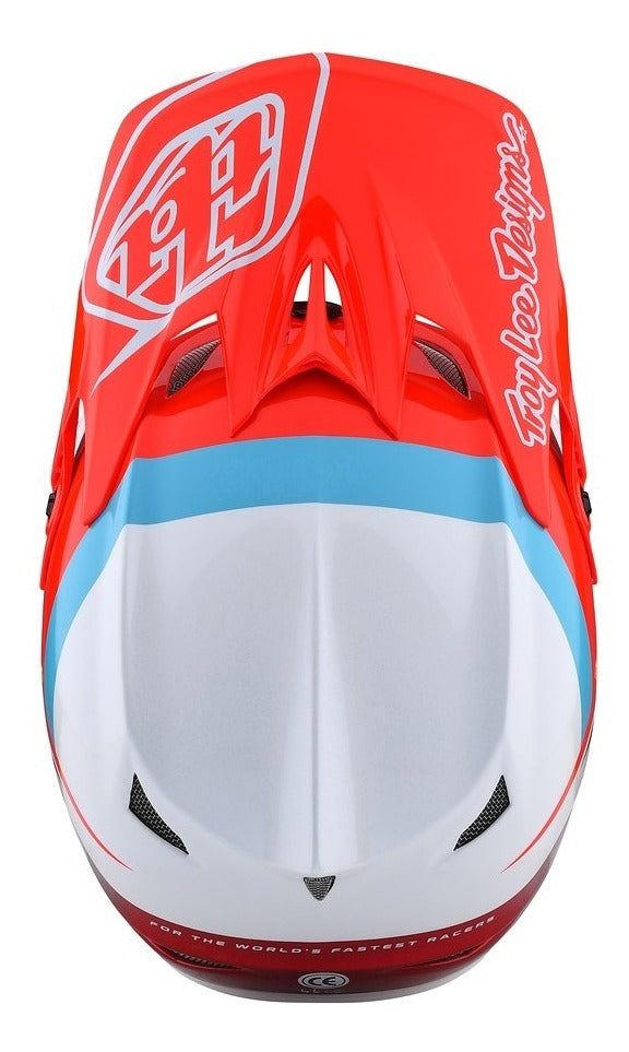 Casco Troy Lee Designs D3 Fiberlite Slant Red