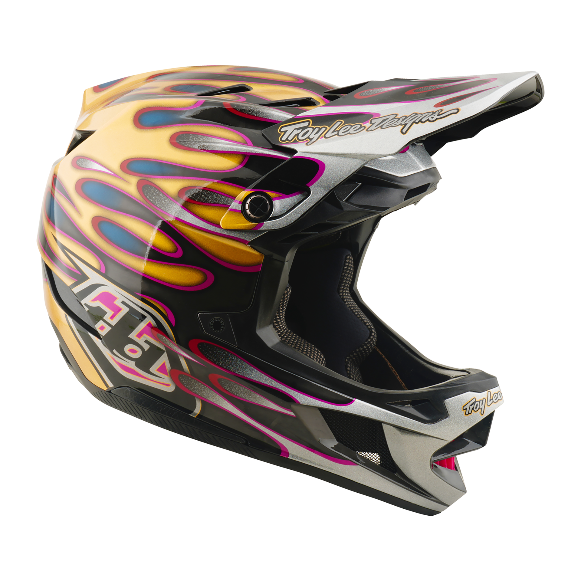 Casco MTB Troy lee designs D4 Carbón Overspray Gold / Black