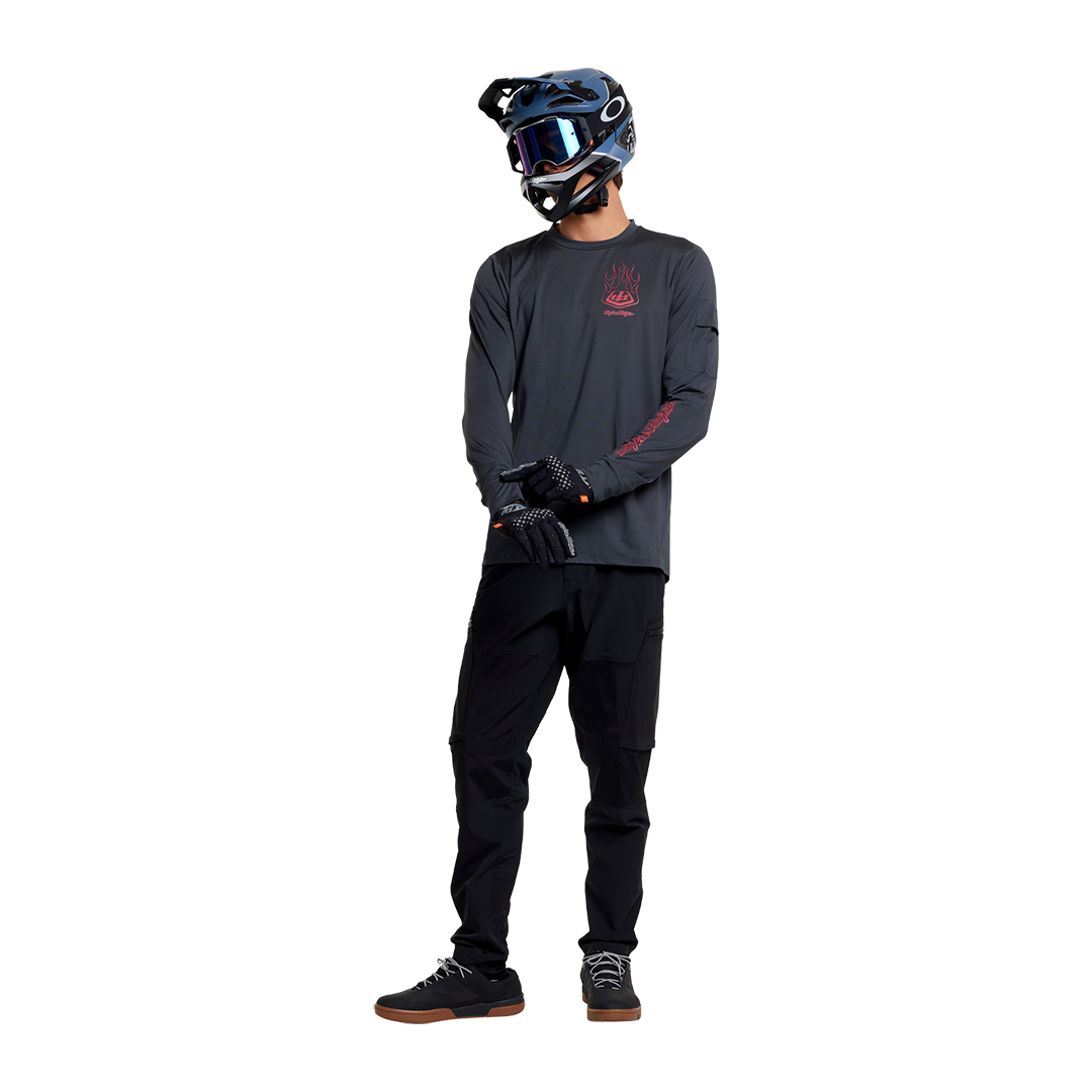 Jersey para MTB Ruckus Ride Long Sleeve Tee; Ember Carbon