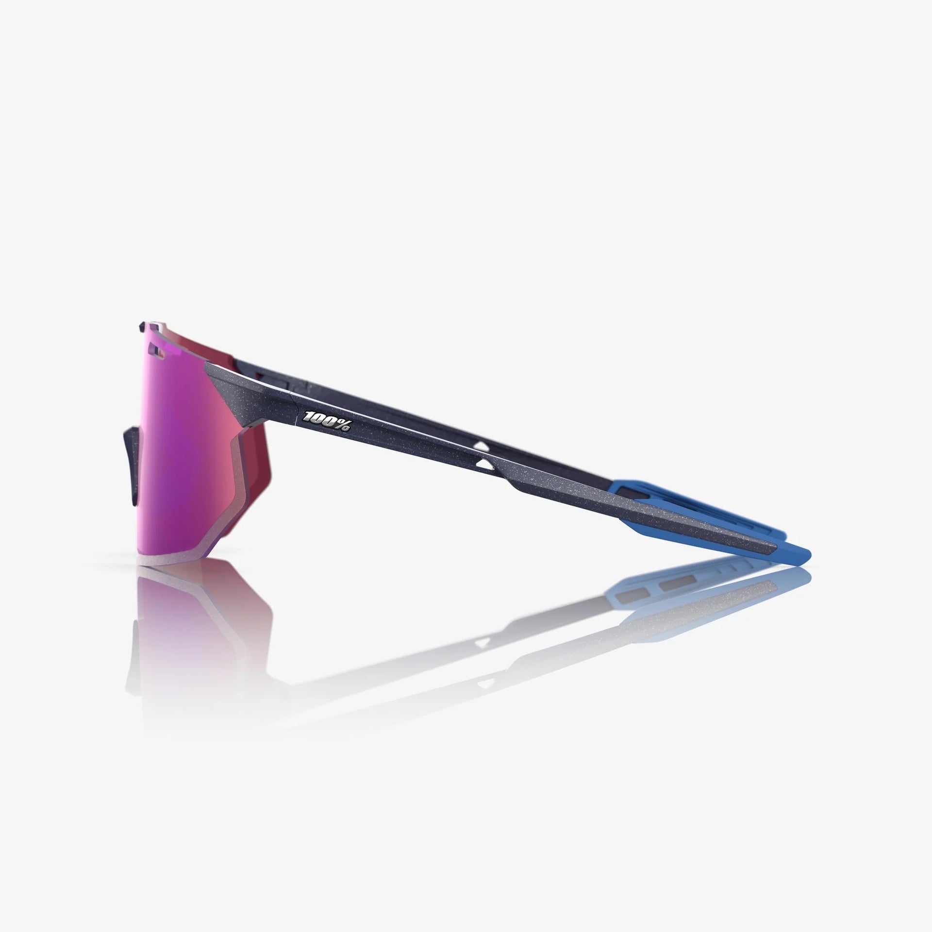 Lentes deportivos 100% HYPERCRAFT SQ Satin Storm Metallic - Purple Mirror Lens