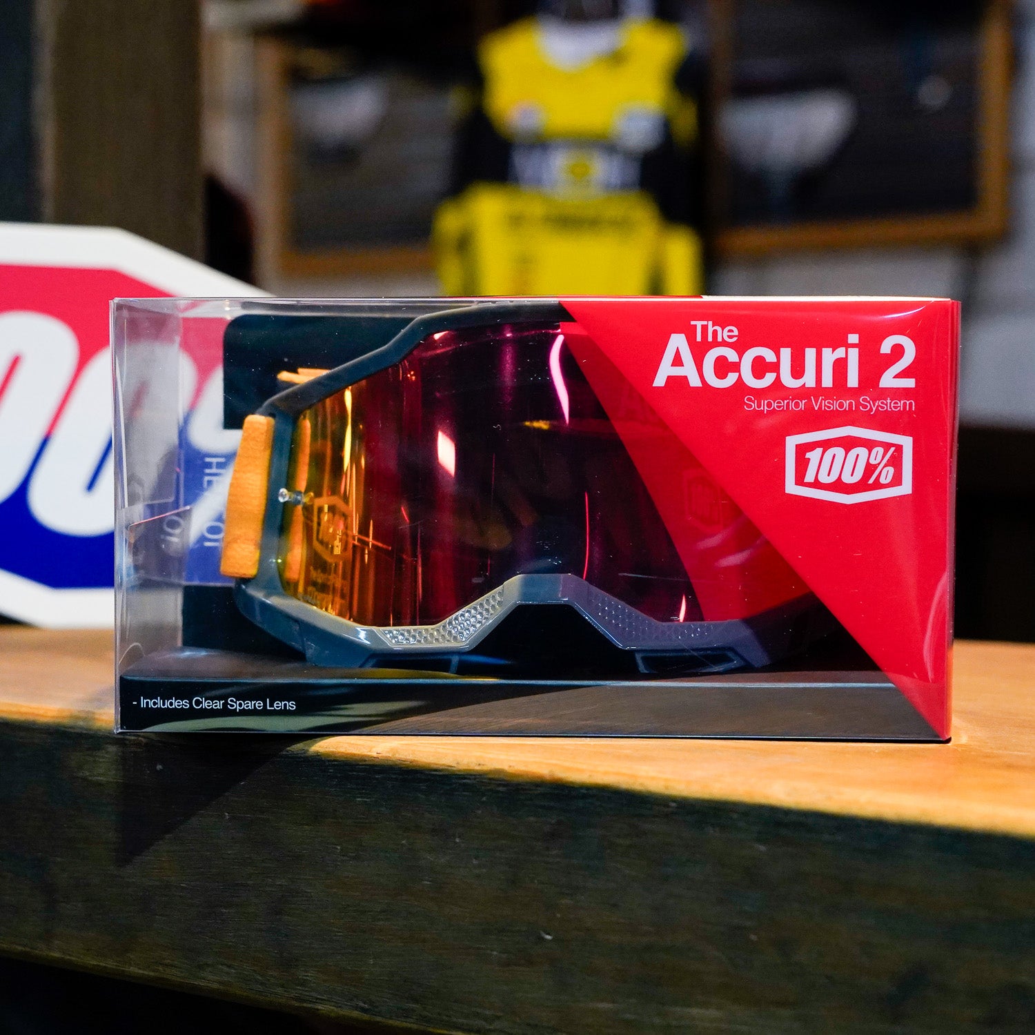 Goggles 100% Accuri 2 Orange - Mica Espejo Roja