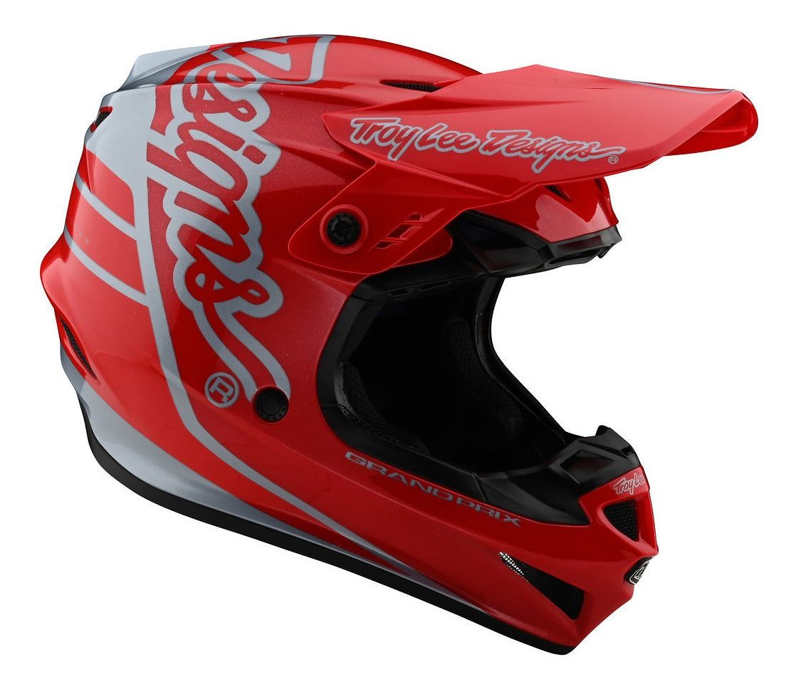 Casco Troy Lee Designs GP Moto Silhouette Red / Silver