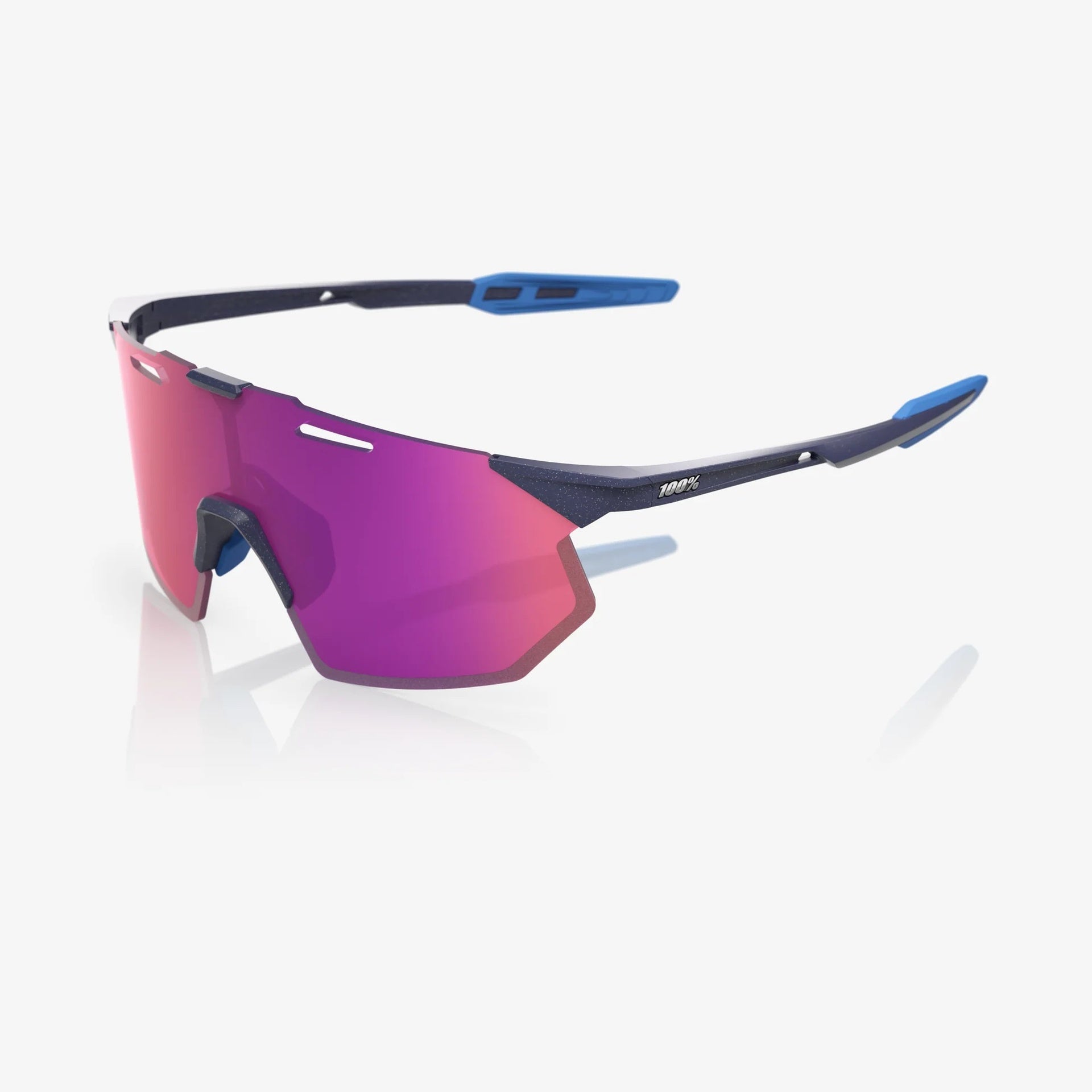 Lentes deportivos 100% HYPERCRAFT SQ Satin Storm Metallic - Purple Mirror Lens