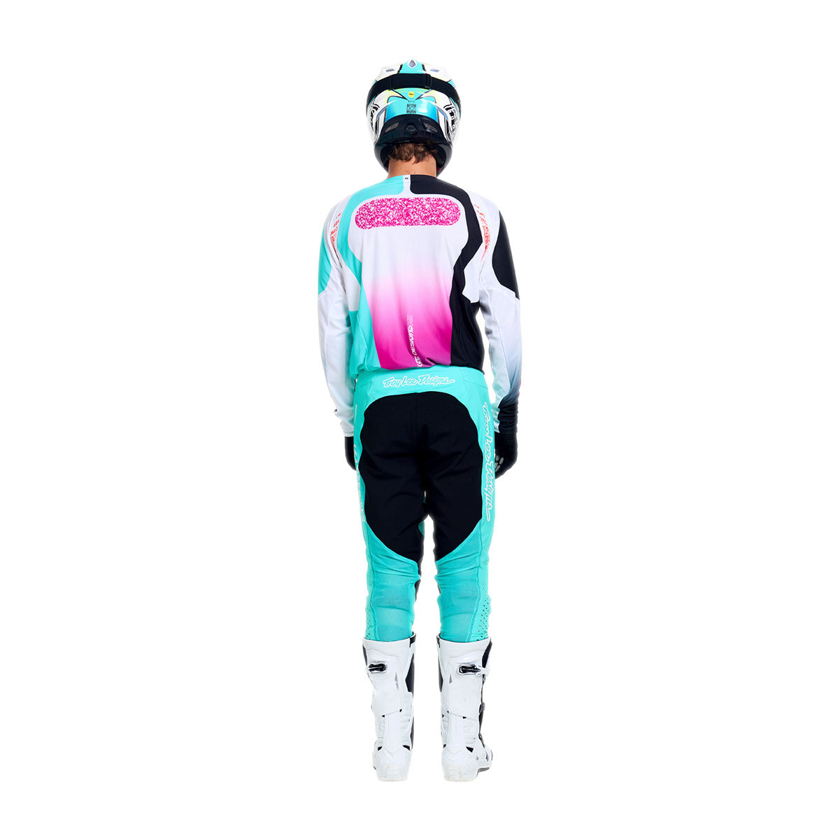 Jersey para Moto SE Pro; Sever White / Teal