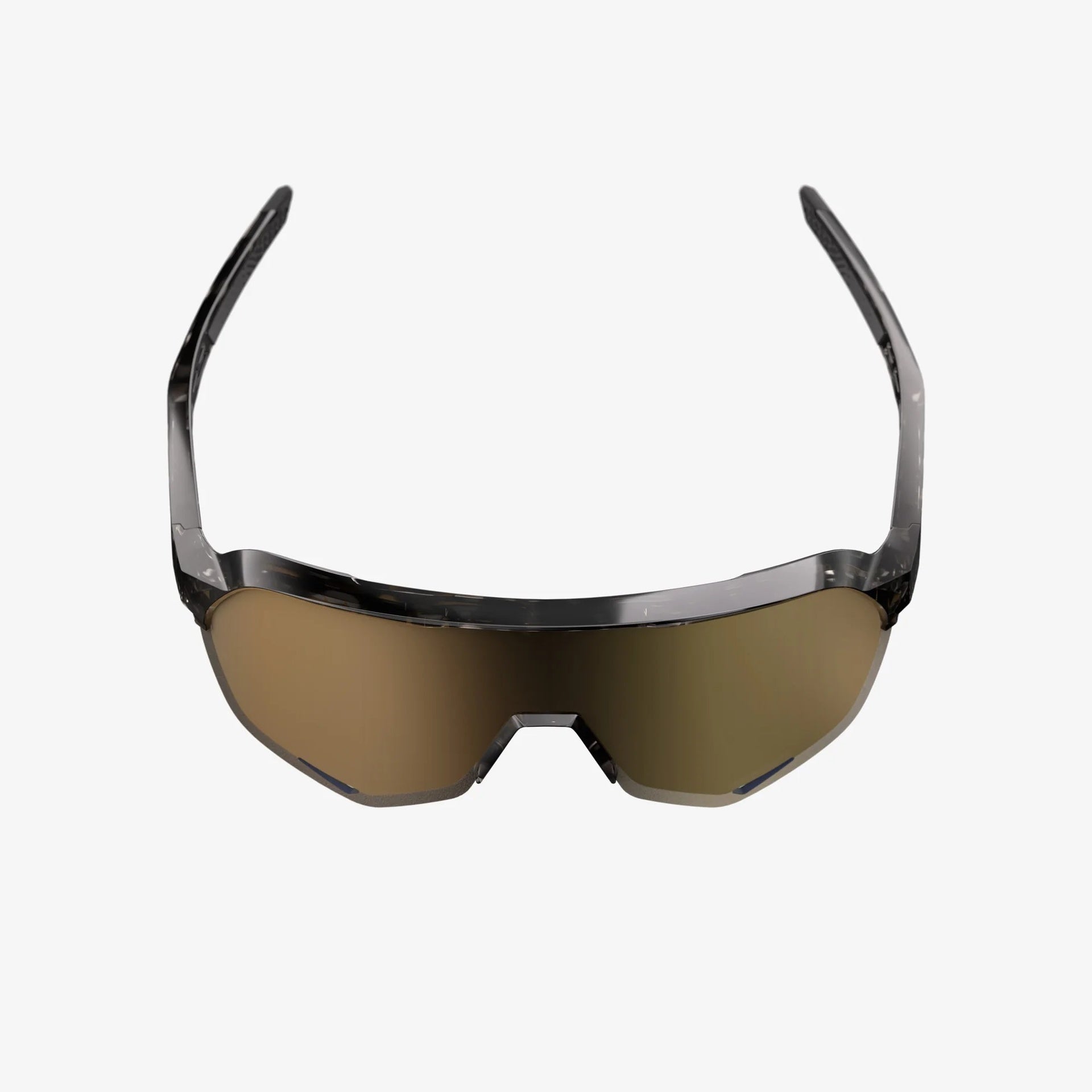 Lentes deportivos 100% S2 Gloss Black Havana - Soft Gold Mirror Lens