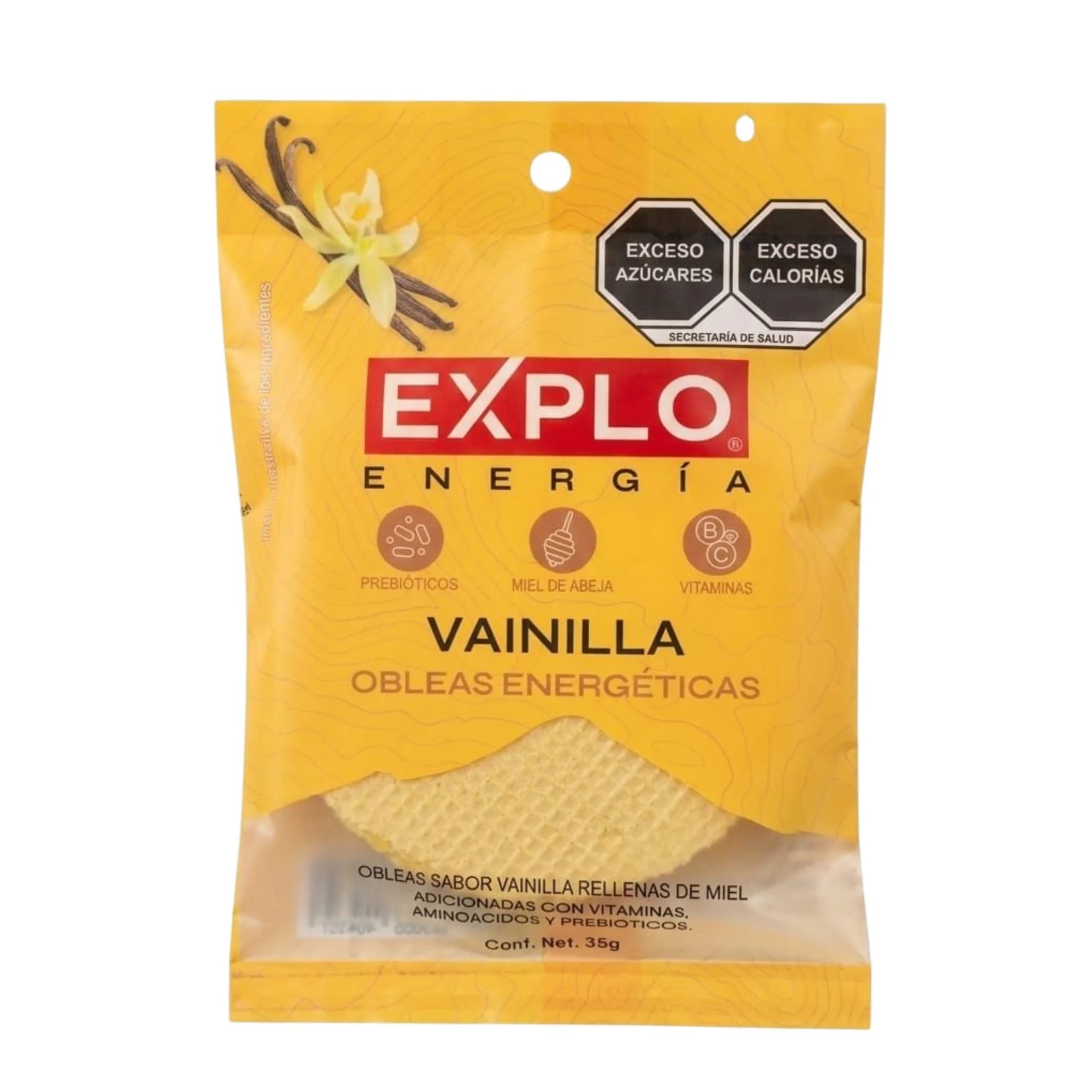 Obleas energéticas EXPLO sabor Vainilla 35 g