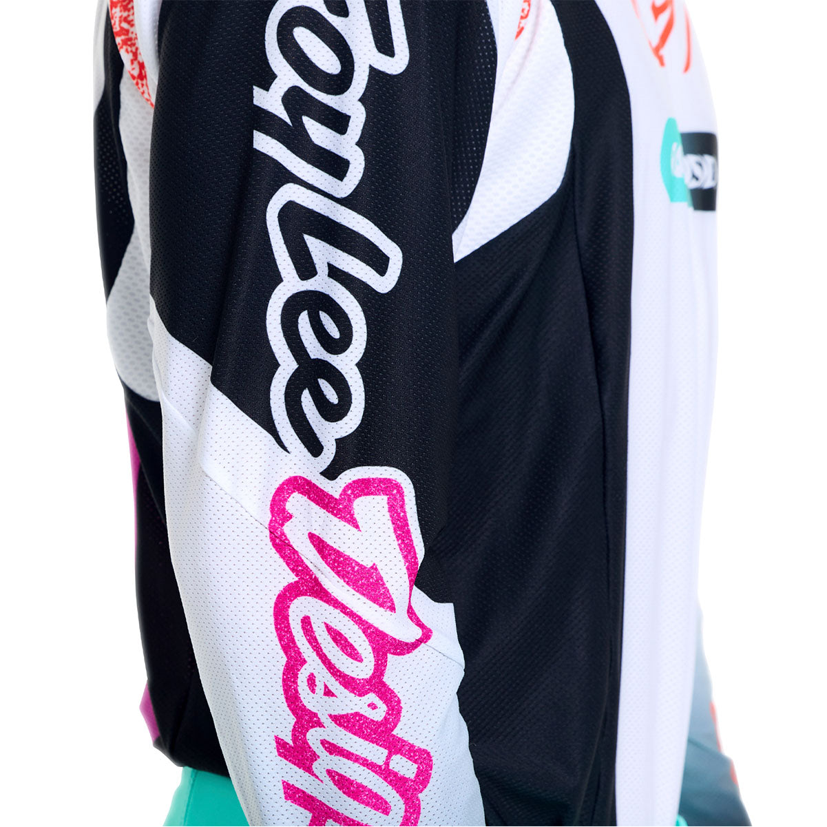 Jersey para Moto SE Pro; Sever White / Teal