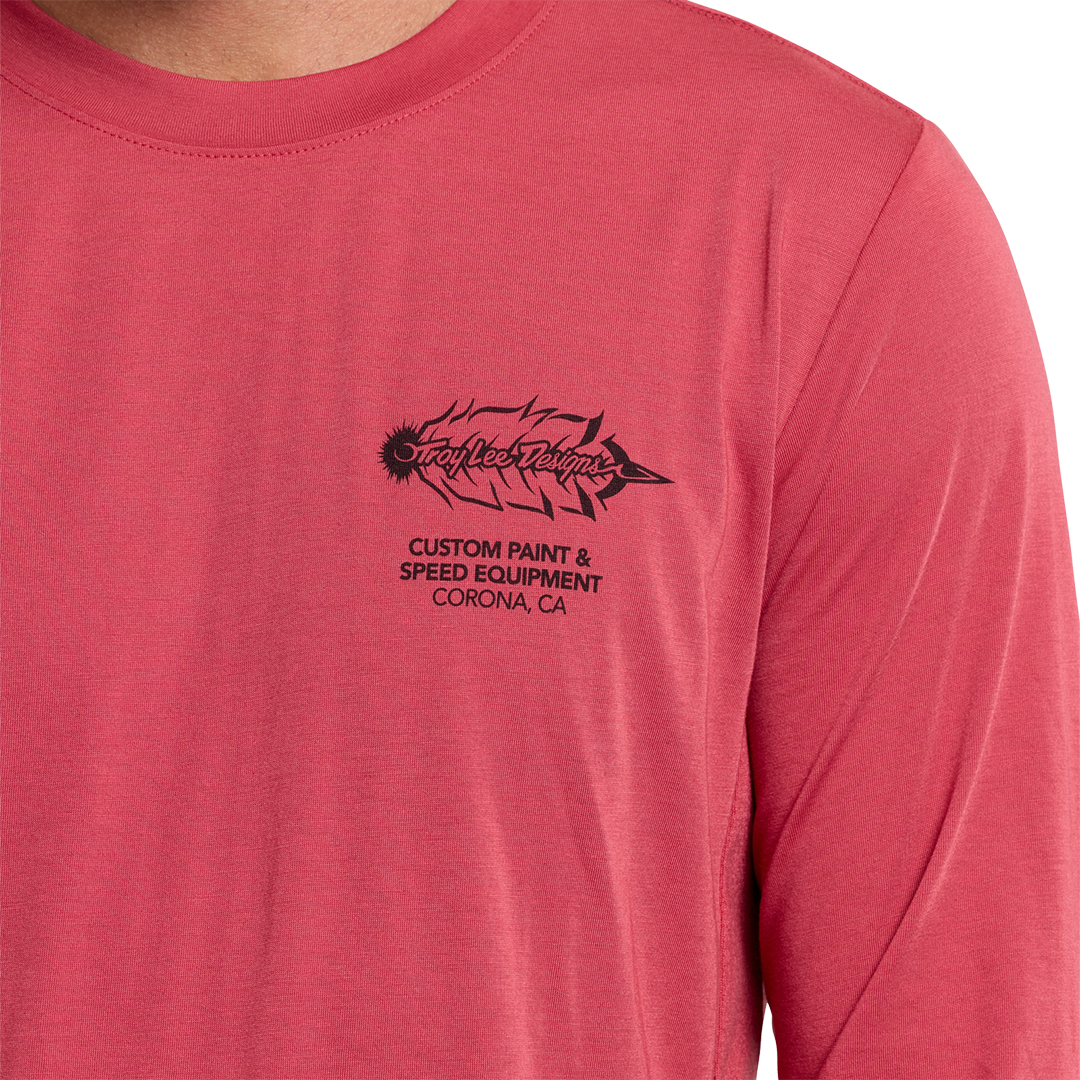 Jersey para MTB Skyline Ride Long Sleeve Tee; Feathered Ember Red