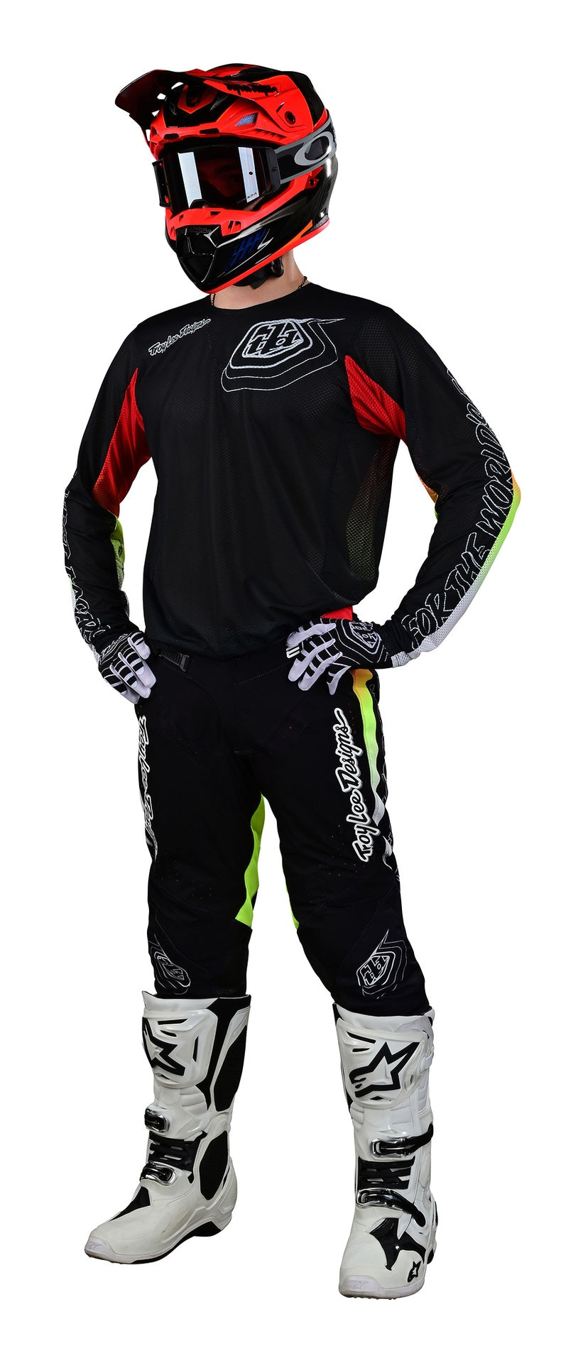Jersey Troy Lee Designs Se Pro Moto Air Moto Richter Black / Fire