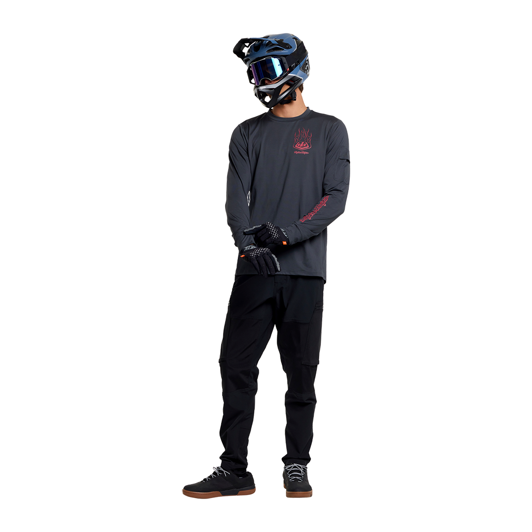 Jersey para MTB Ruckus Ride Long Sleeve Tee; Ember Carbon