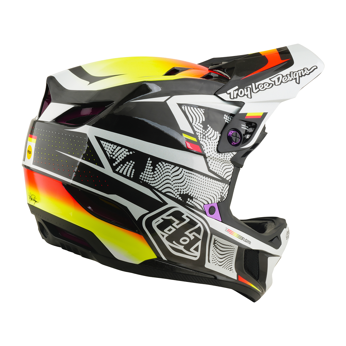 Casco MTB Troy lee designs D4 Carbón Lined Up Black