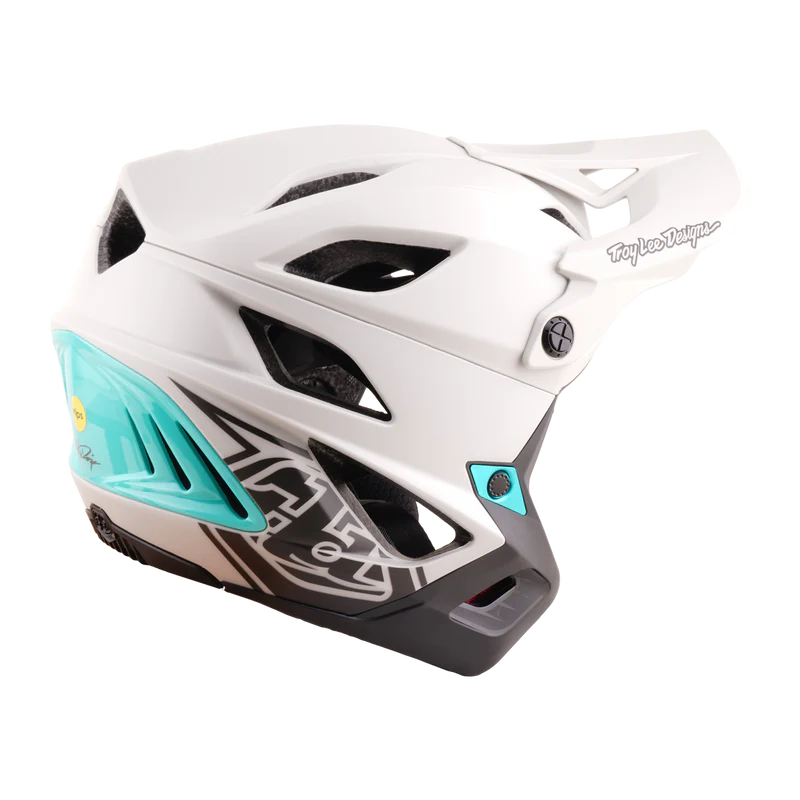 Stage Stunt Helmet; Drone Pumice / Real Teal