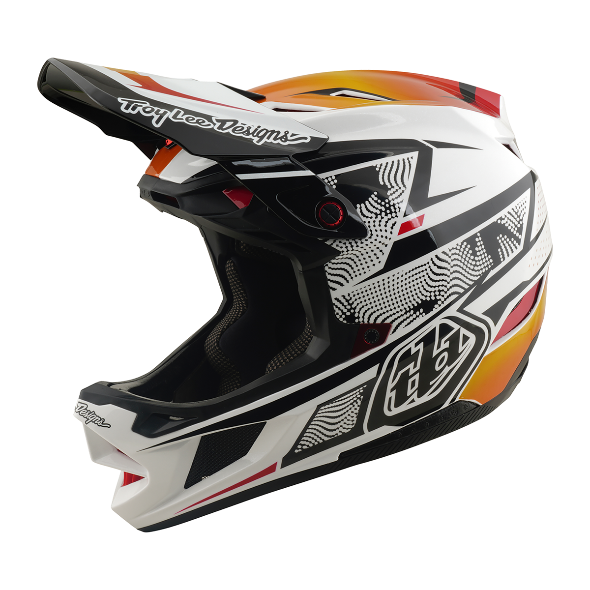 Casco MTB Troy lee designs D4 Composite Lined Up White