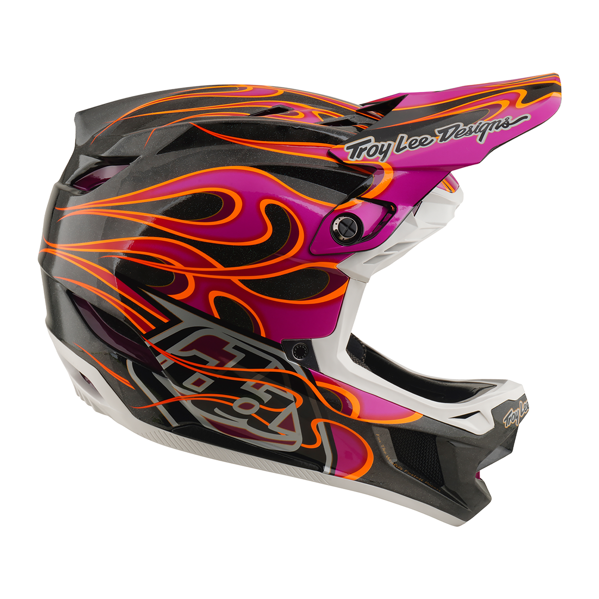 Casco MTB Troy lee designs D4 Carbón Torched Carbon / Magenta