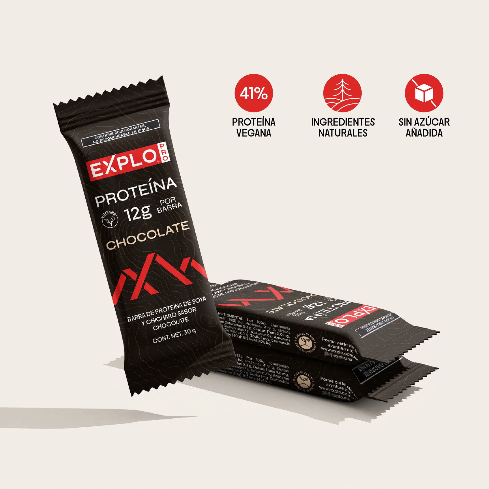 Barra de proteína EXPLO sabor Chocolate 30 g