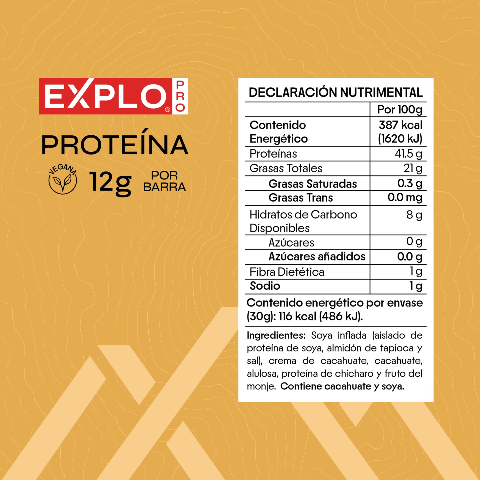Barra de proteína EXPLO sabor Cacahuate 30 g
