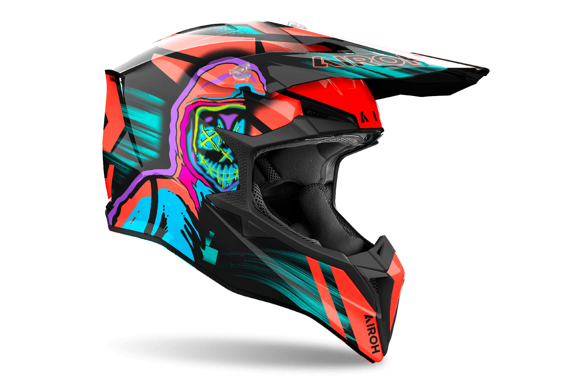 Casco para Moto Airoh Wraaap Cyber Orange Gloss