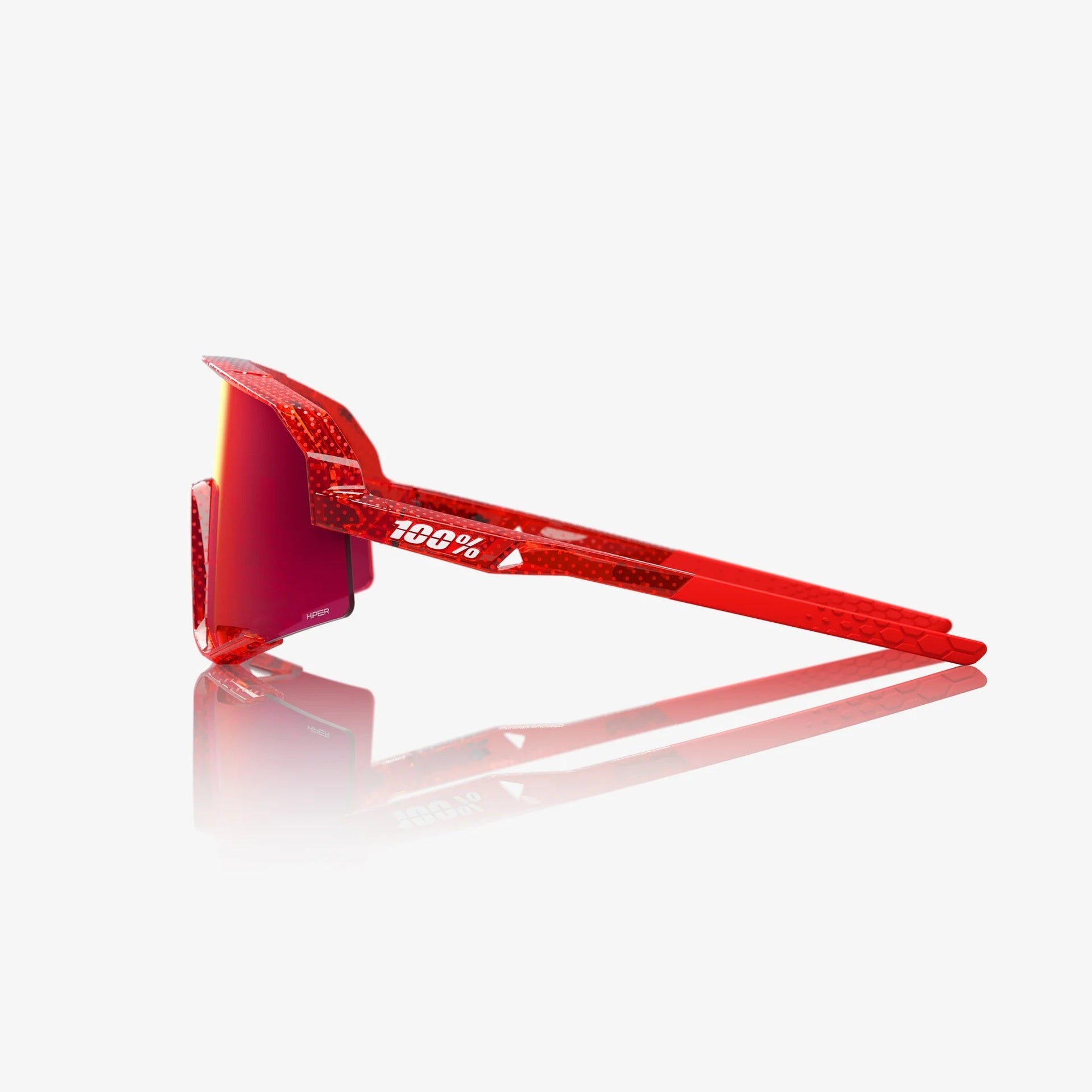 Lentes deportivos 100% SLENDALE - Campari Translucent Red - HiPER Fire Red Mirror