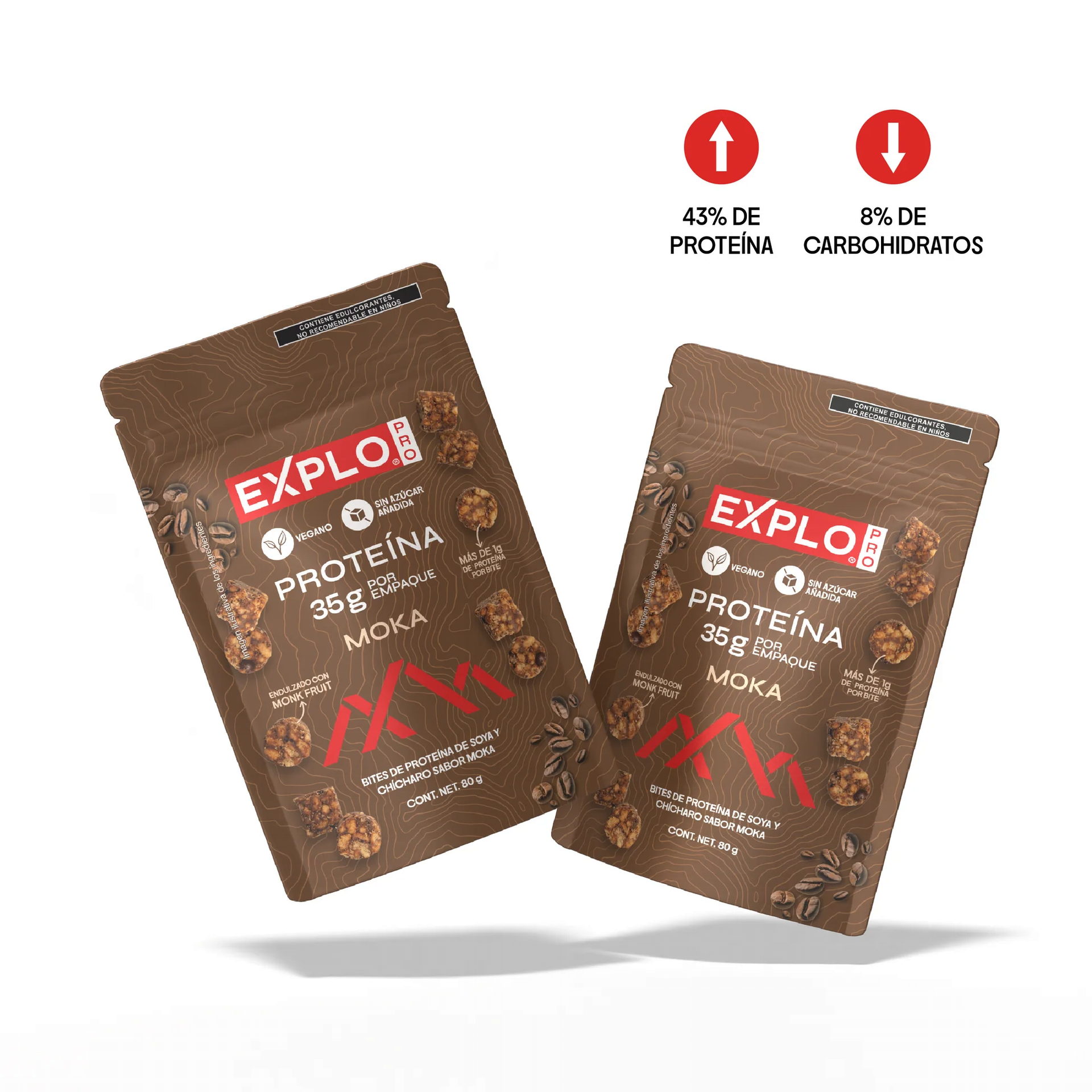 Bites de proteína EXPLO sabor Moka 80 g