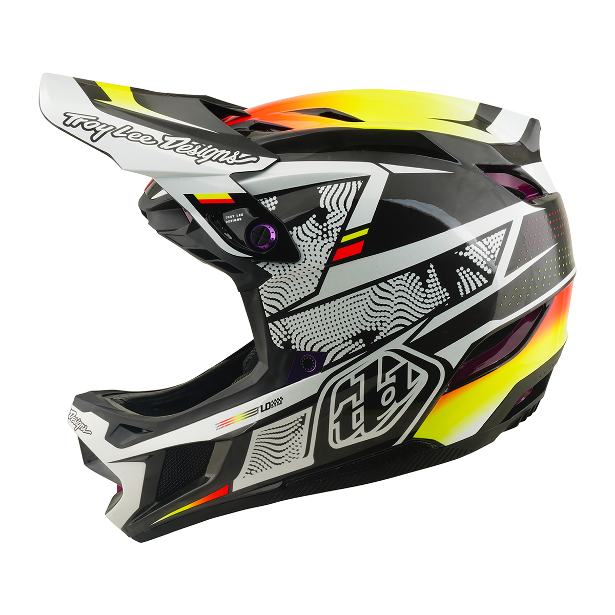 Casco MTB Troy lee designs D4 Carbón Lined Up Black