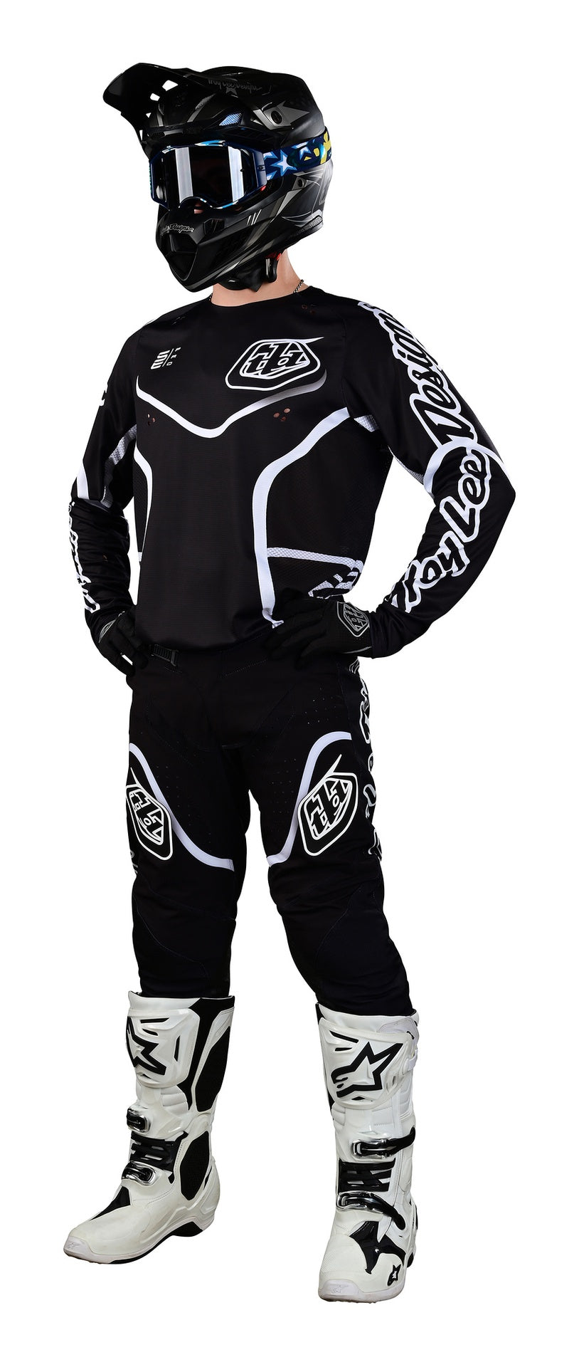 Jersey Troy Lee Designs Se Pro Moto Radian Black / White