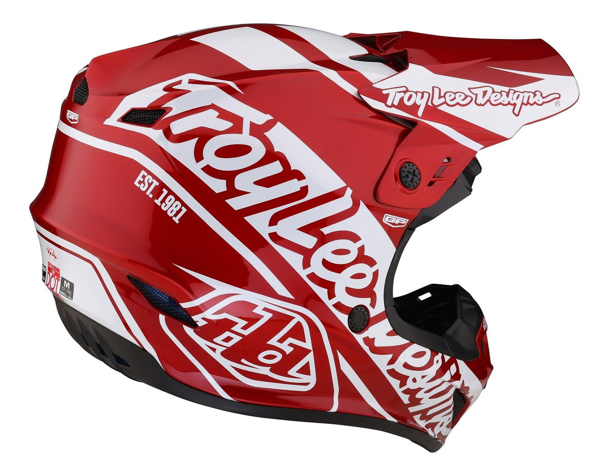 Casco Troy Lee Designs GP Moto Slice Red / White