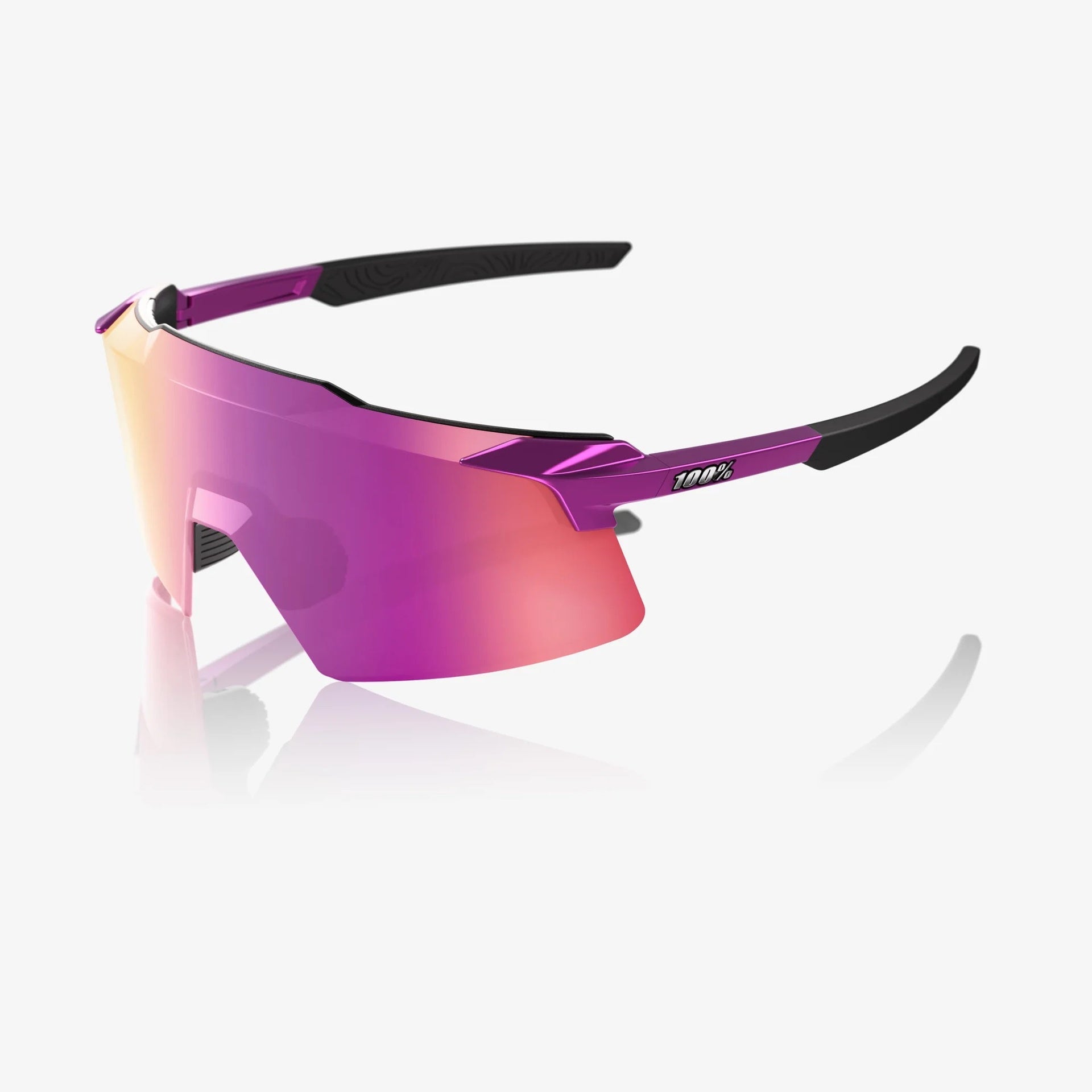 Lentes deportivos 100% AEROCRAFT - Gloss Purple Chrome - Purple Multilayer Mirror