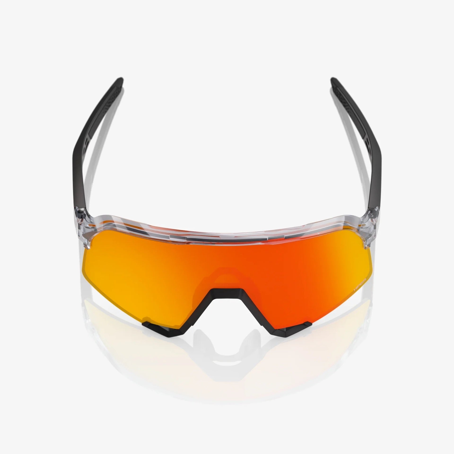 Lentes deportivos 100% S3 Polished Translucent Grey & Matte Black - HiPER Red Mirror Lens