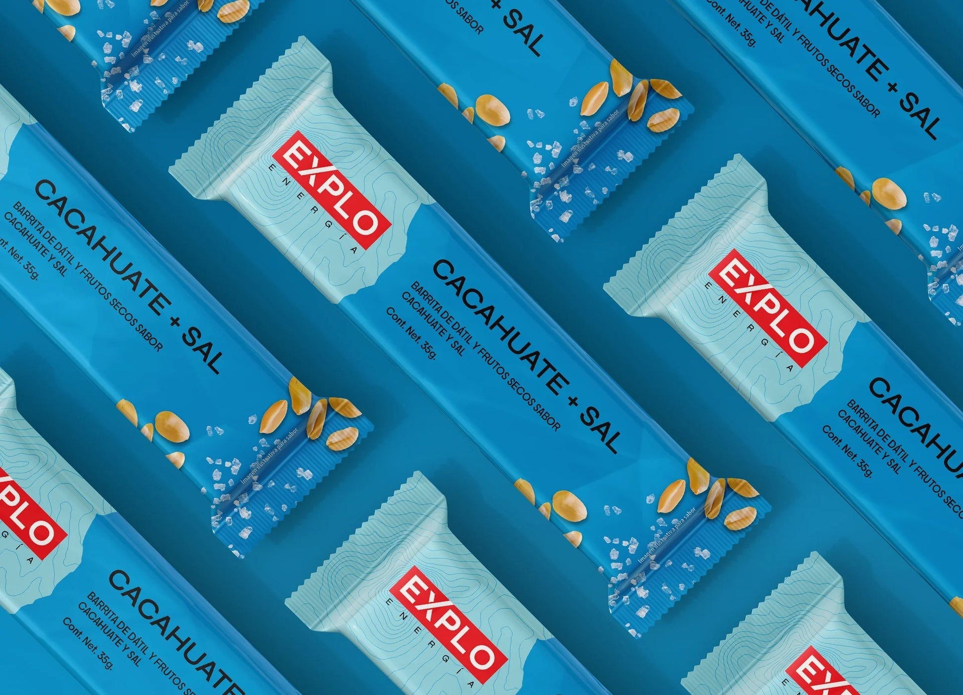 Barra energética EXPLO sabor Cacahuate + Sal de Mar 35 g