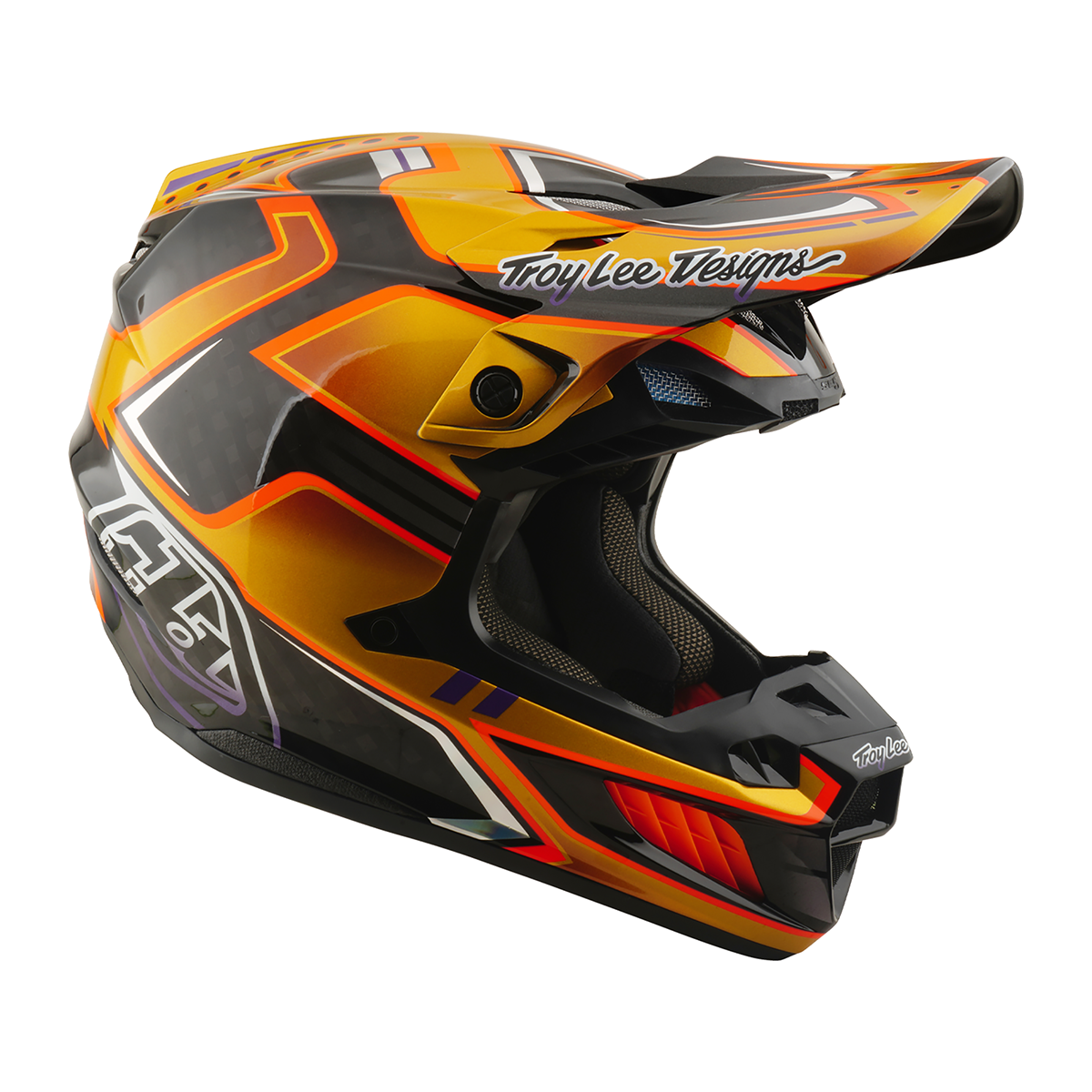 Casco para moto Troy Lee Designs SE5 ECE de Carbón Crest Gold