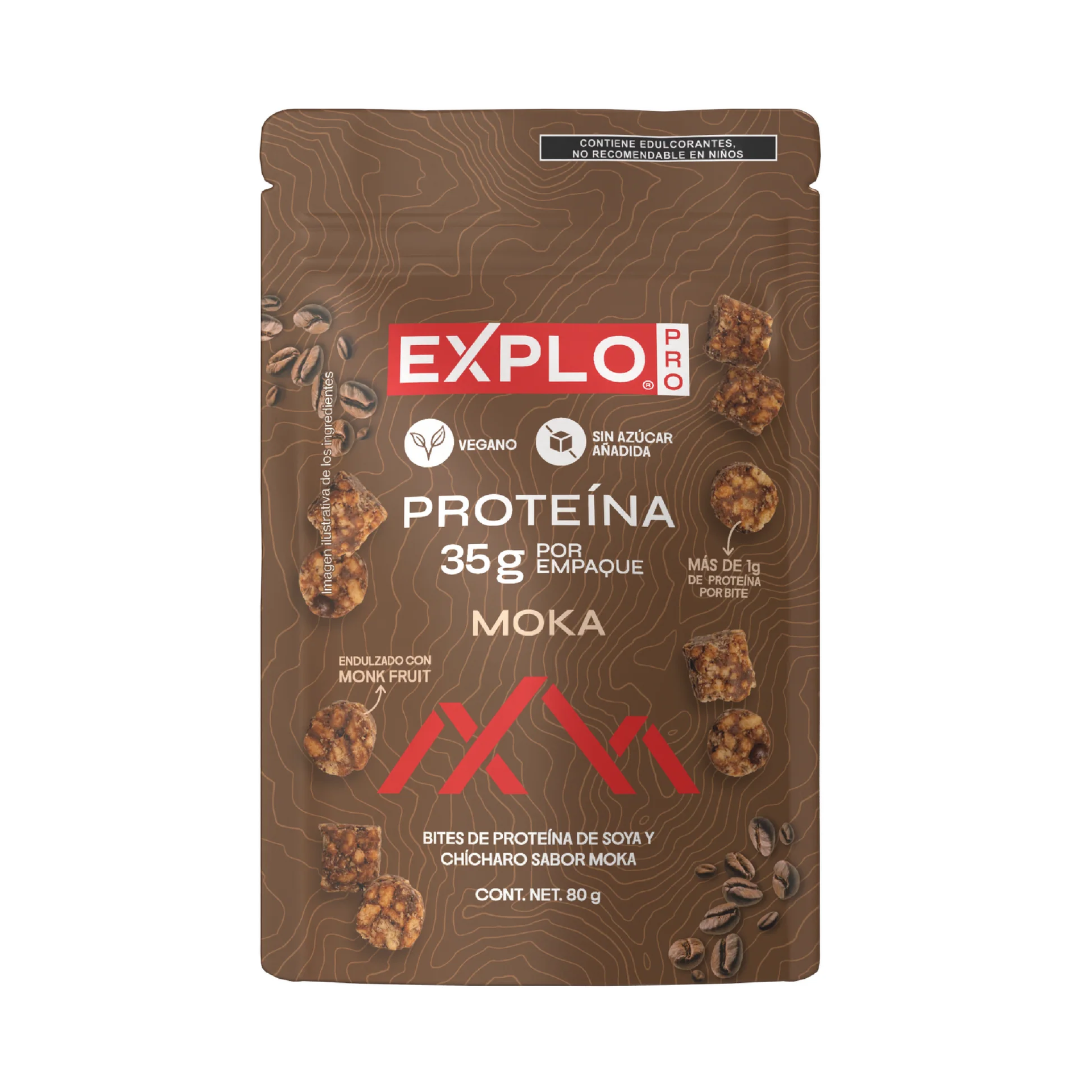 Bites de proteína EXPLO sabor Moka 80 g