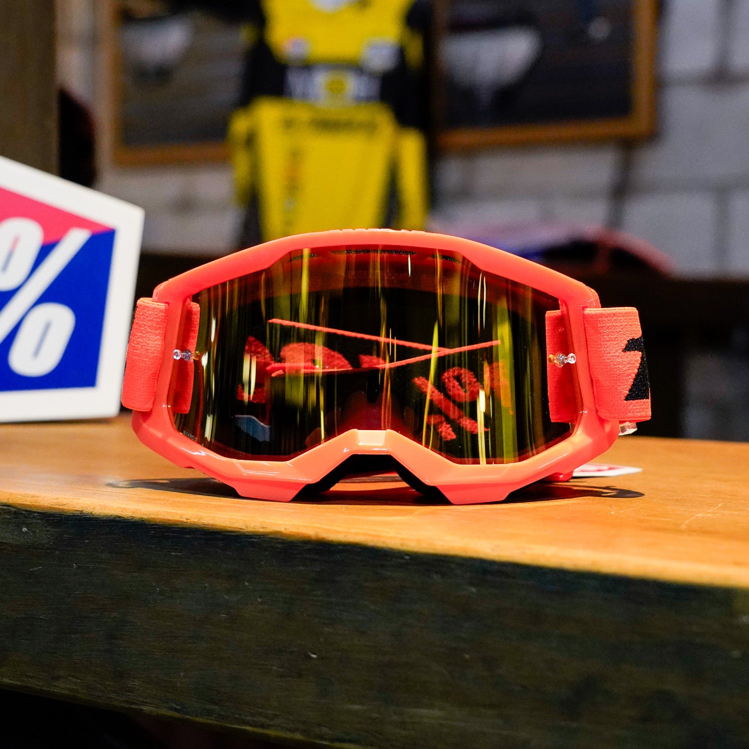 Goggles para niño 100% Strata 2 Neon Orange - Mica Espejo True Gold