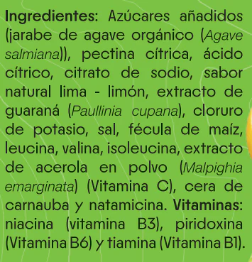 Gomitas energéticas EXPLO sabor Cítricos + Guaraná 60 g