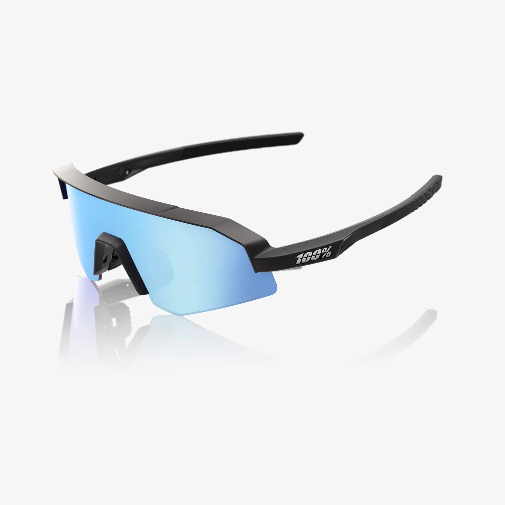 Lentes deportivos juveniles 100% SLENDALE YOUTH - Matte Black - HiPER Blue Multilayer Mirror