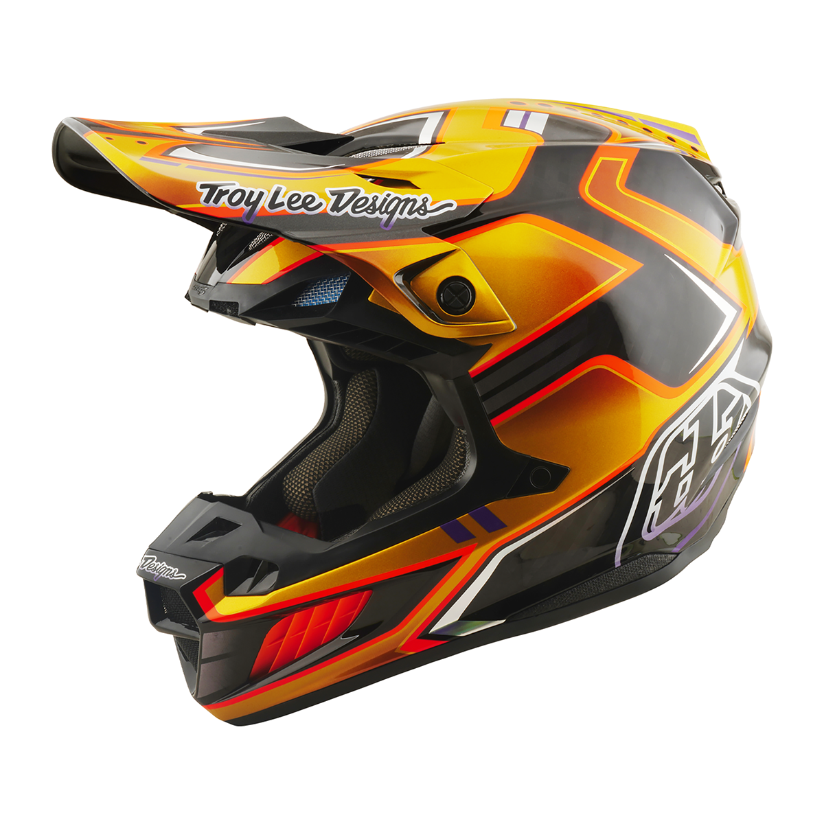 Casco para moto Troy Lee Designs SE5 ECE de Carbón Crest Gold