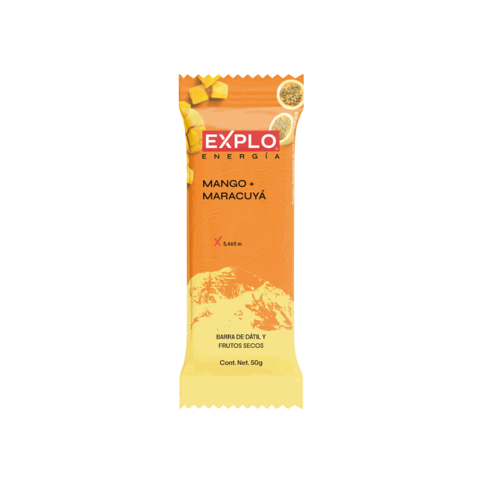 Barra energética EXPLO sabor Mango + Maracuyá 50 g