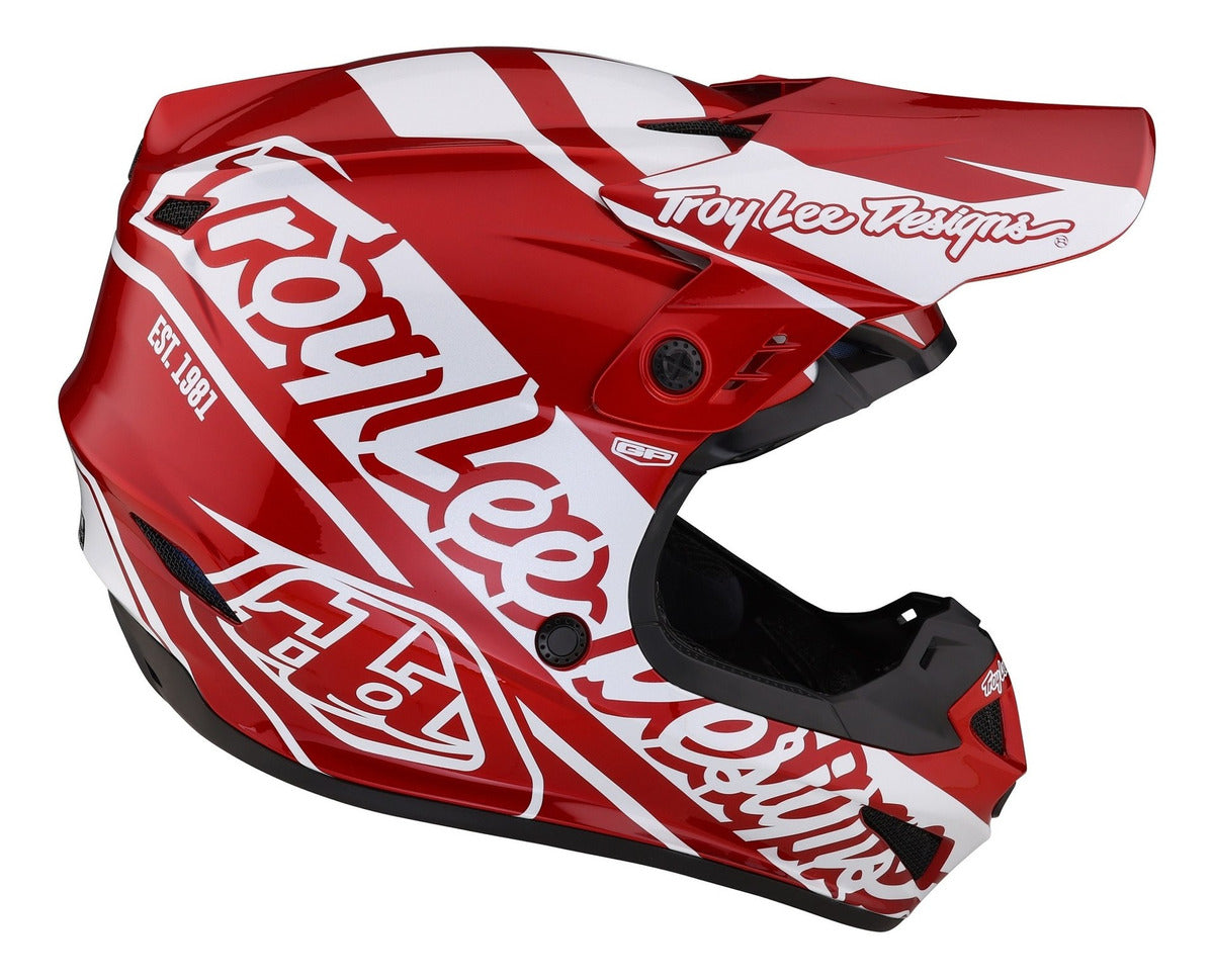 Casco Troy Lee Designs GP Moto Slice Red / White