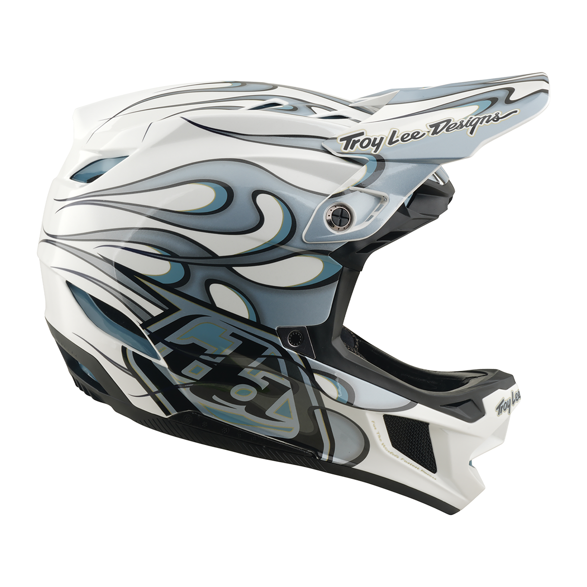 Casco MTB Troy lee designs D4 Composite Torched White / Silver