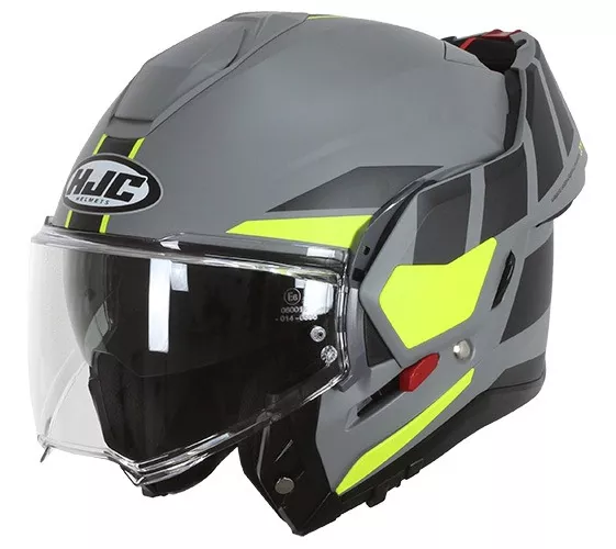 Casco HJC i100 BEI MC3HSF Gris/Neg/Ama Fluo
