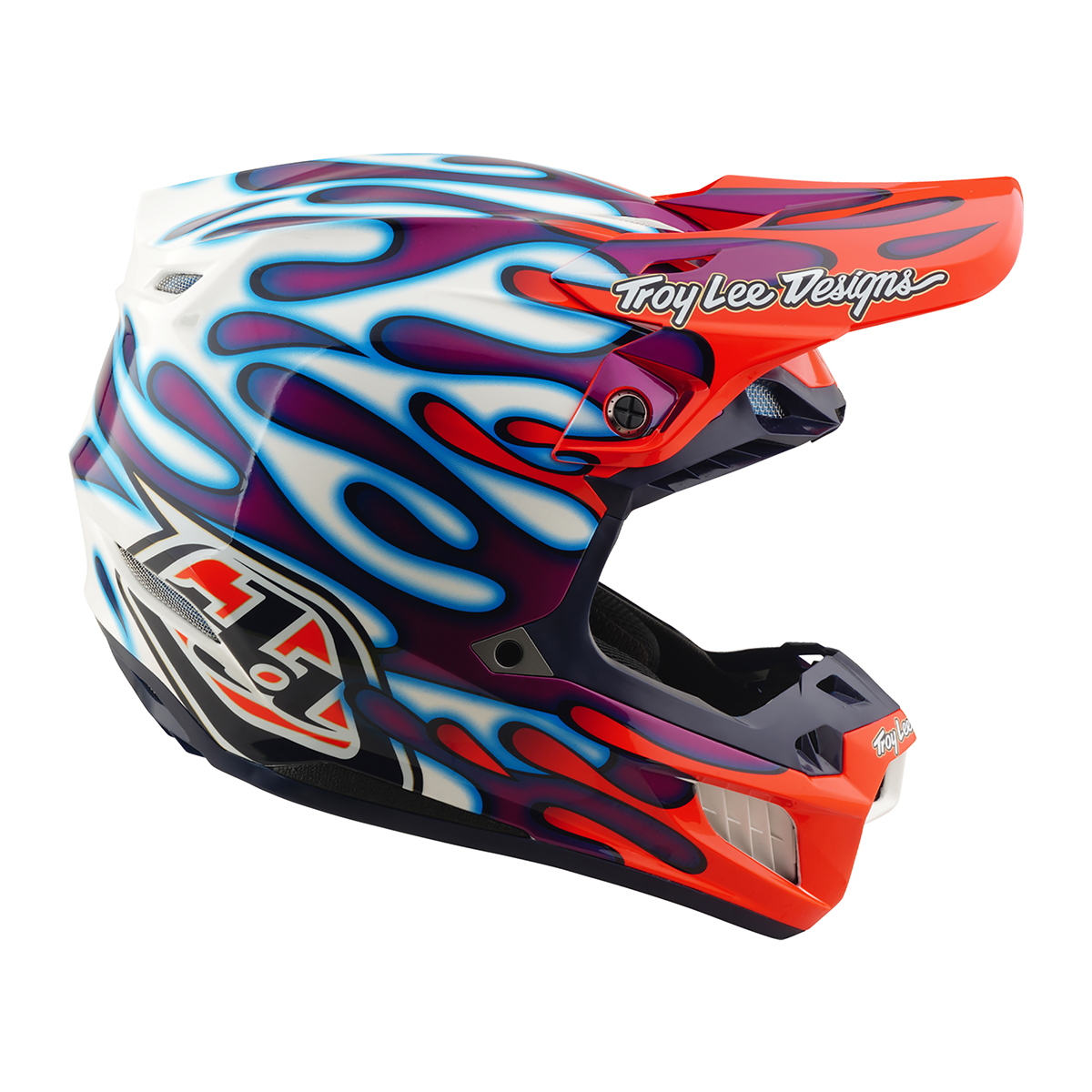 Casco Moto Troy Lee Designs Se5 Ece Composite Overspray Violet / White