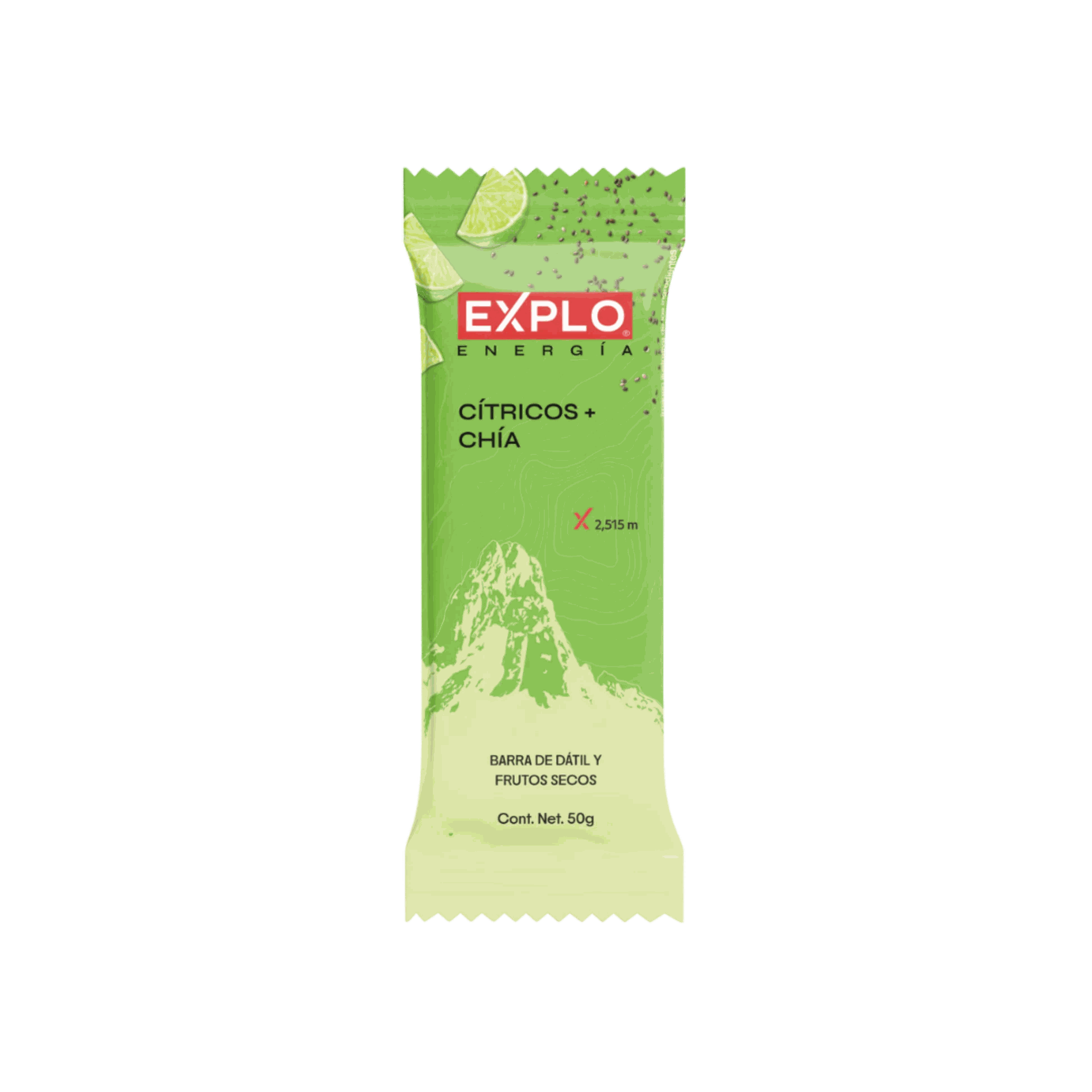 Barra energética EXPLO sabor Cítricos + Chía 50 g