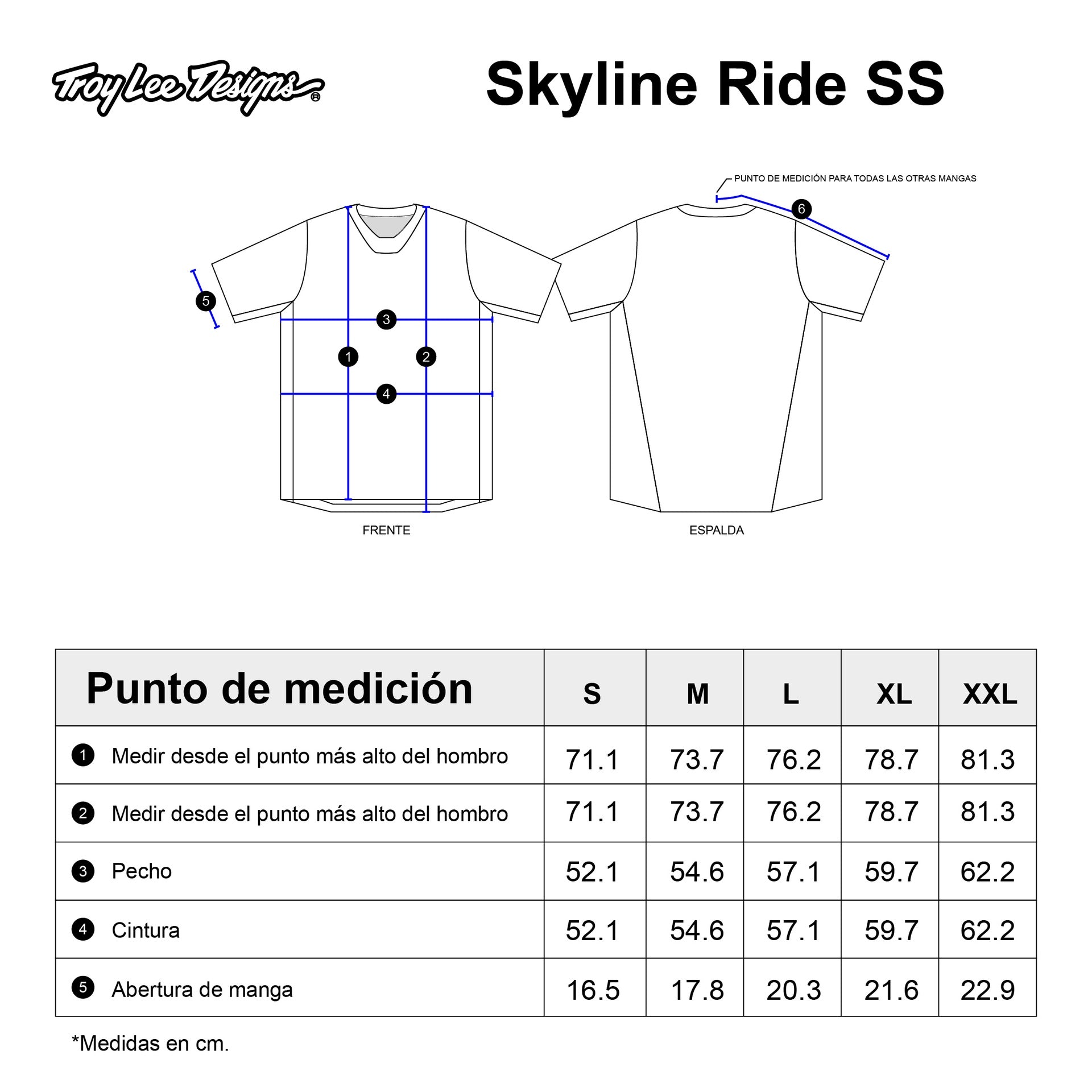 Playera manga corta para MTB Skyline Ride; Stamps Sage