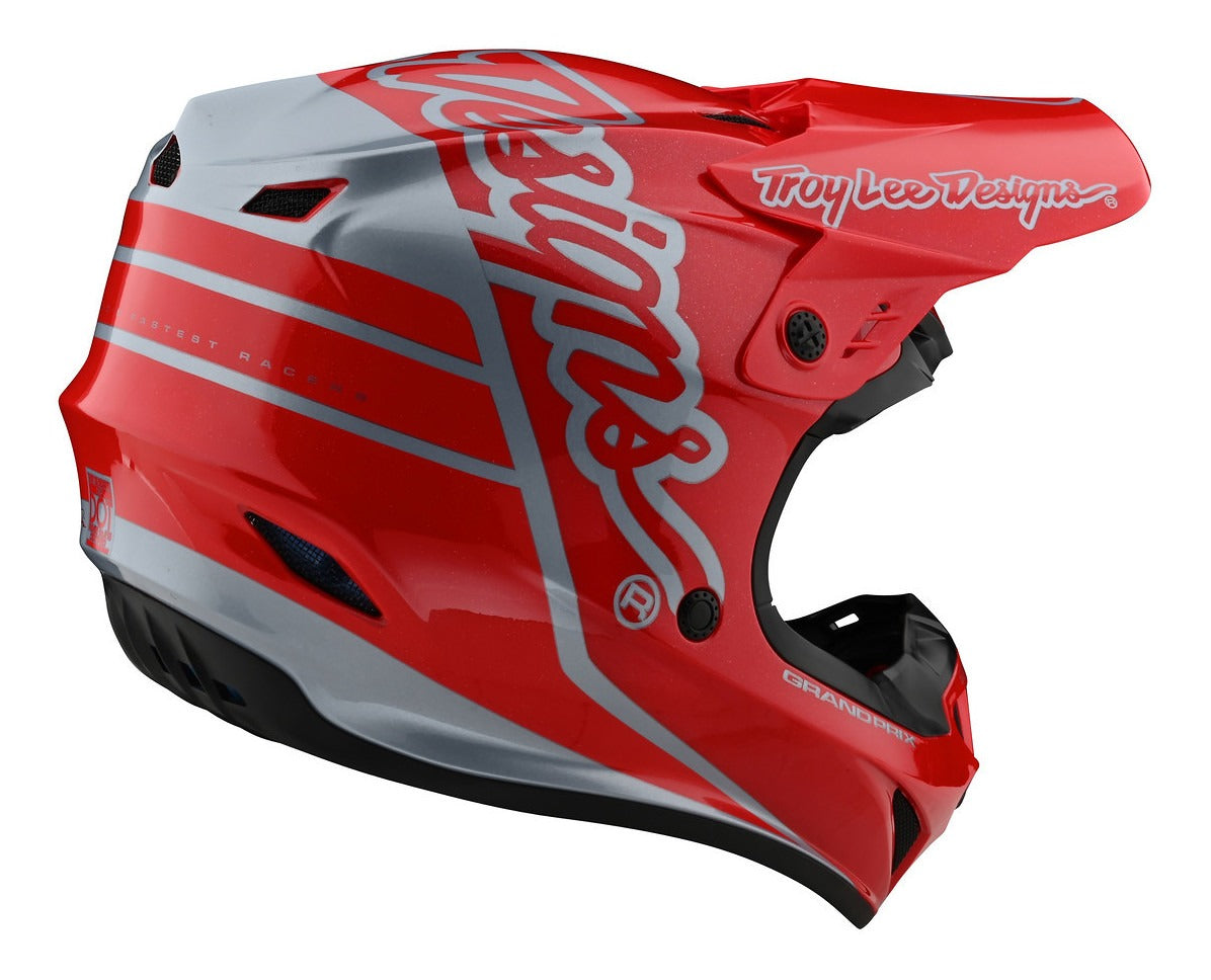 Casco Troy Lee Designs GP Moto Silhouette Red / Silver