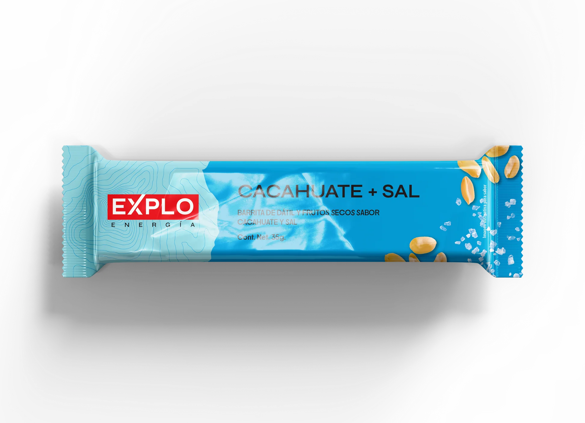 Barra energética EXPLO sabor Cacahuate + Sal de Mar 35 g