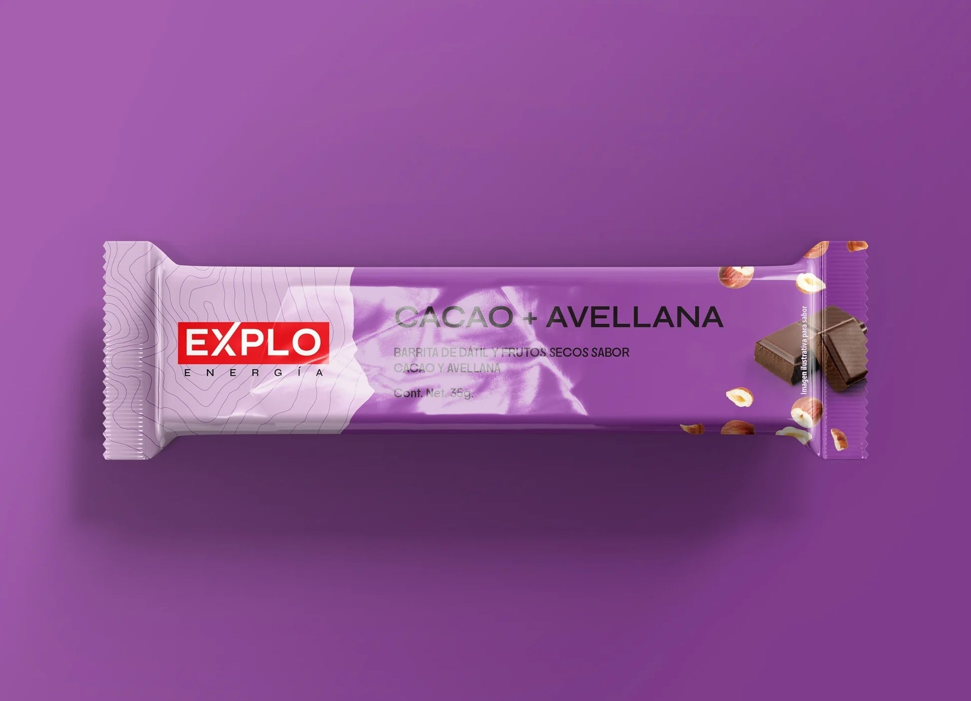 Barra energética EXPLO sabor Cacao + Avellana 35 g