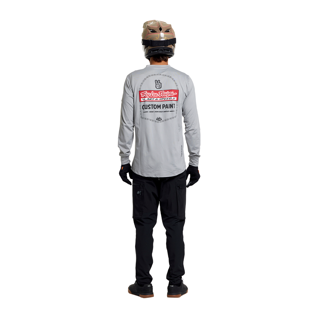 Jersey para MTB Ruckus Ride Long Sleeve Tee; Custom Paint Mid Gray